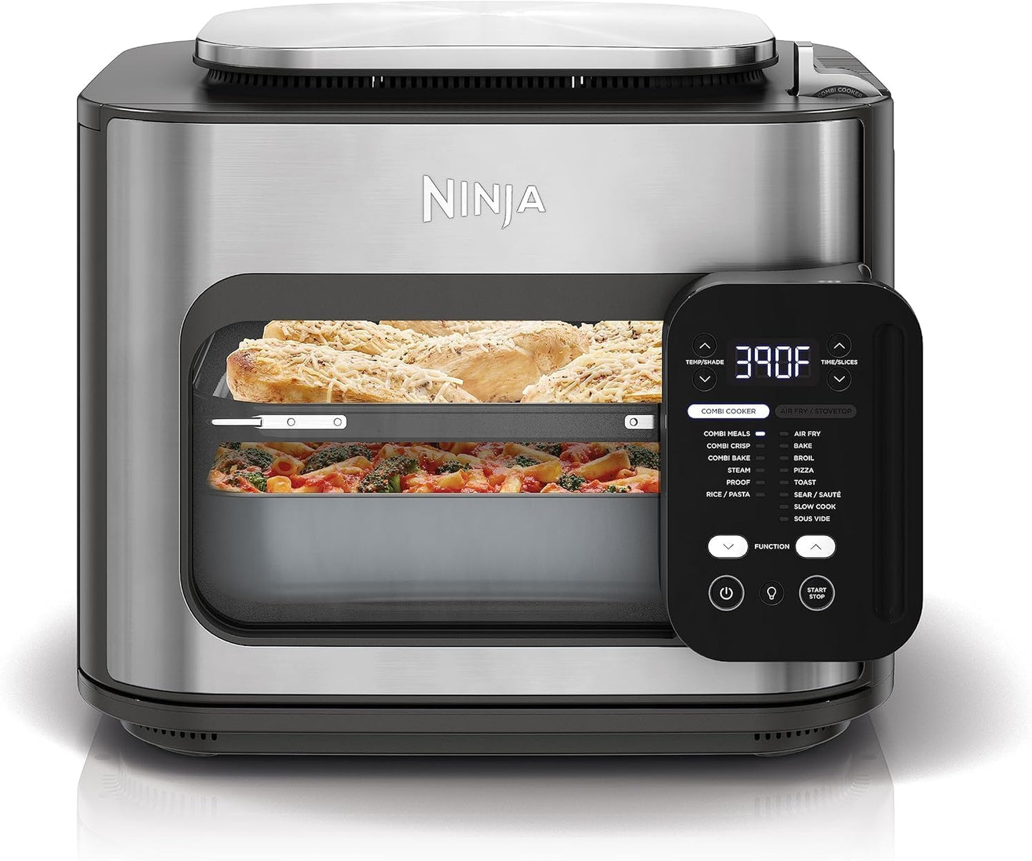Ninja Combi SFP 701 All in One Multicooker, Oven & Air Fryer, 14 in 1 Functions, Complete Meals in 15 Mins - Air Fry, Bake, Roast, Slow Cook & More, Includes 3 Accessories, Stainless Steel