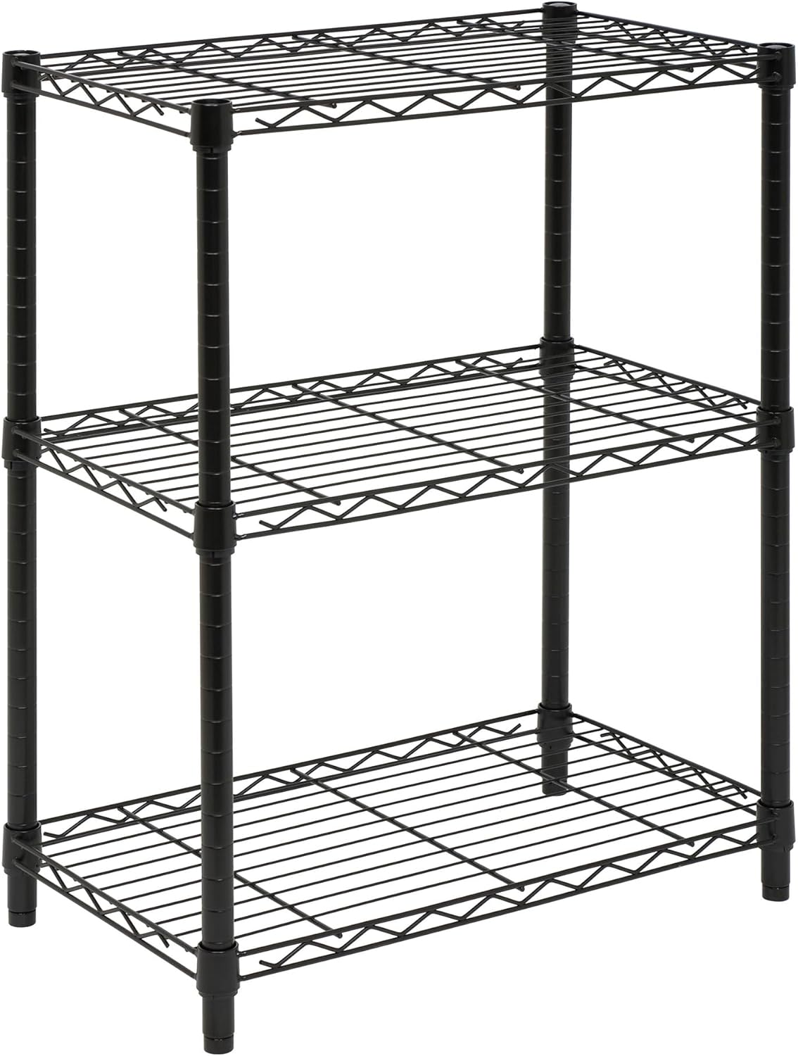 Honey-Can-Do 3-Tier Heavy Duty Adjustable Shelving Unit, Black