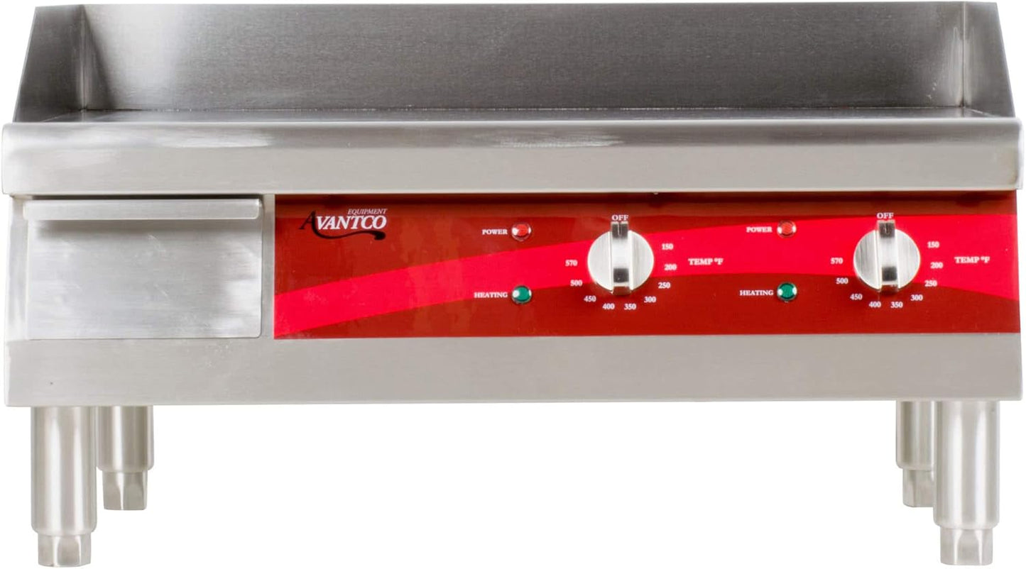 TableTop King EG24N 24" Electric Countertop Griddle - 208/240V, 2675W-3560W