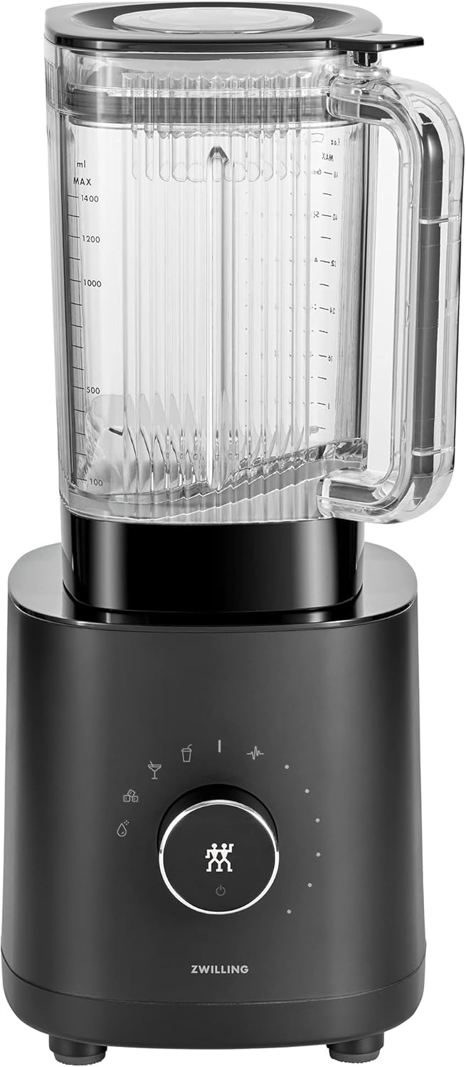 ZWILLING Enfinigy Power Blender, Piranha Teeth Winglet Blade for Shakes, Smoothies, Ice Cream and more, Black