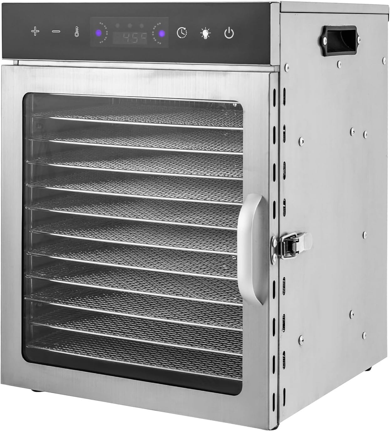 Food Dehydrator Meat Fruit Food Preserver Machine With Recipe Book 12 Trays Food Dryer Machine 24H Timer Control For Pet Snacks Jerky Herbs,12Trays