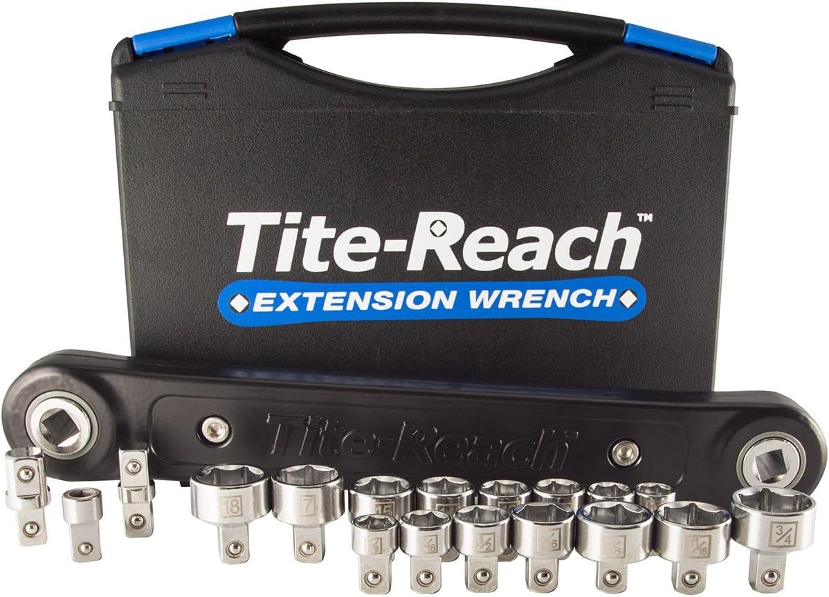 TITE-REACH 3/8 inch Professional Extension Wrench and Low Profile Socket Kit