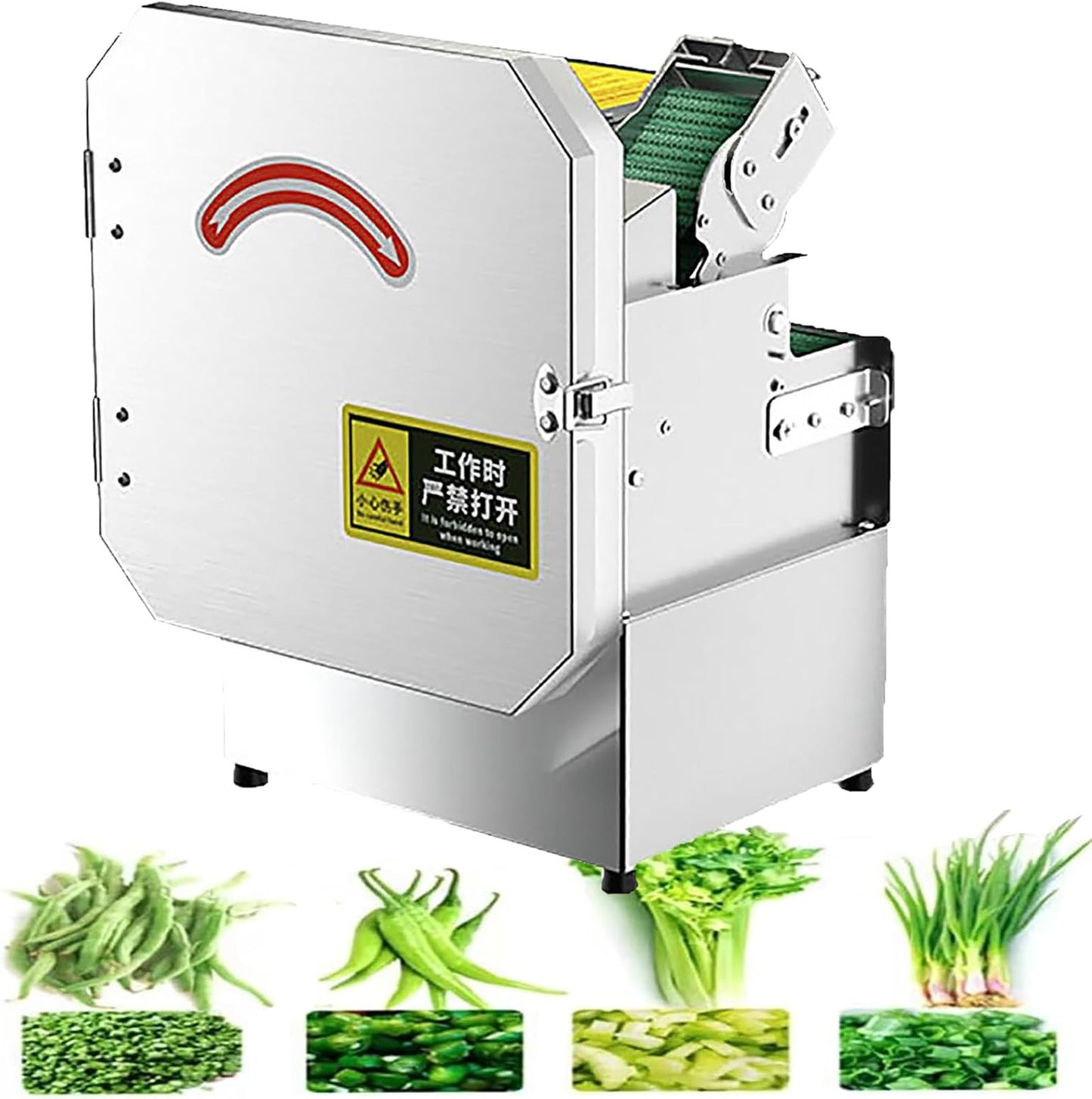 Commercial Scallion Slicer, 200W Electric Vegetable Cutter, Spring Onion Chopper, for Ginger Chili Potato Cucumber, 150kg/hour, Green Onion Celery Parsley Cutter Chopper