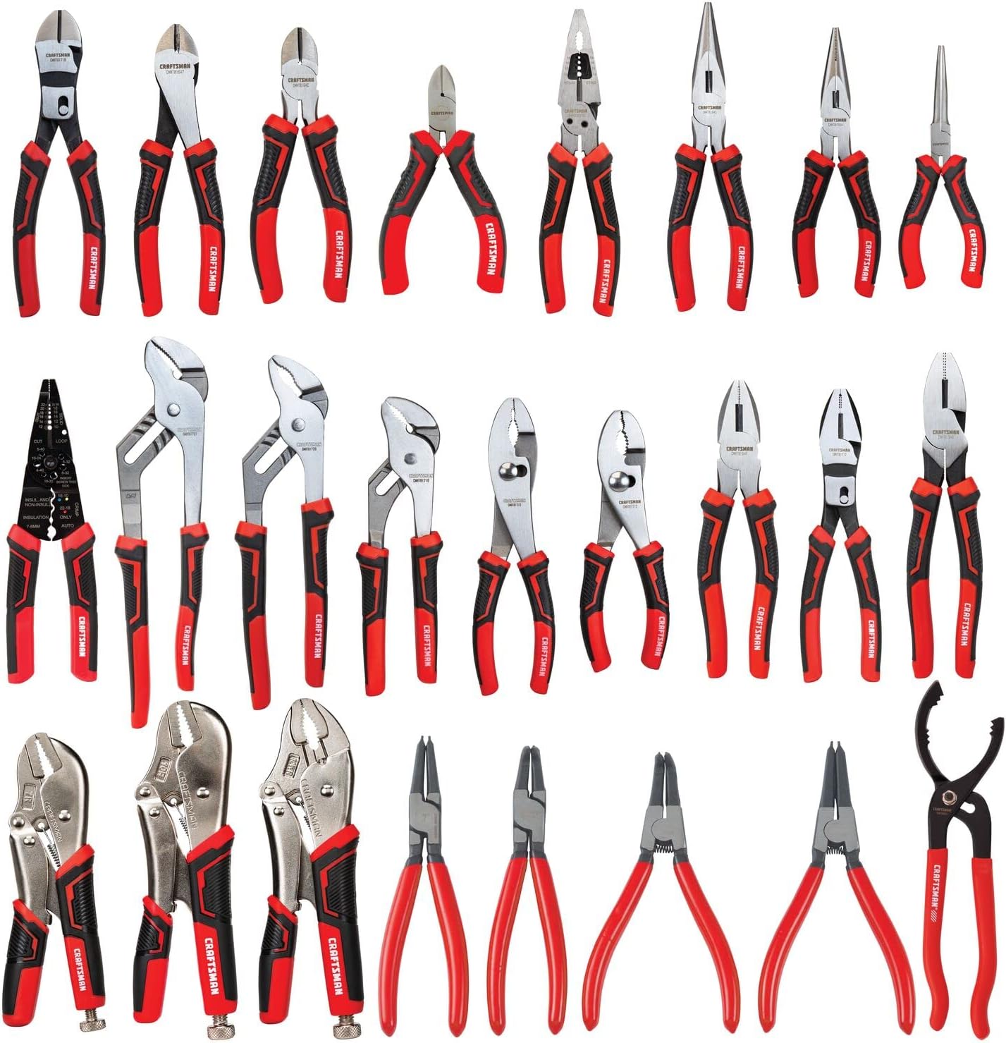 CRAFTSMAN Plier Set, 25 Pieces, Durable and Versatile Pliers, Stainless Steel Blades (CMHT82625)