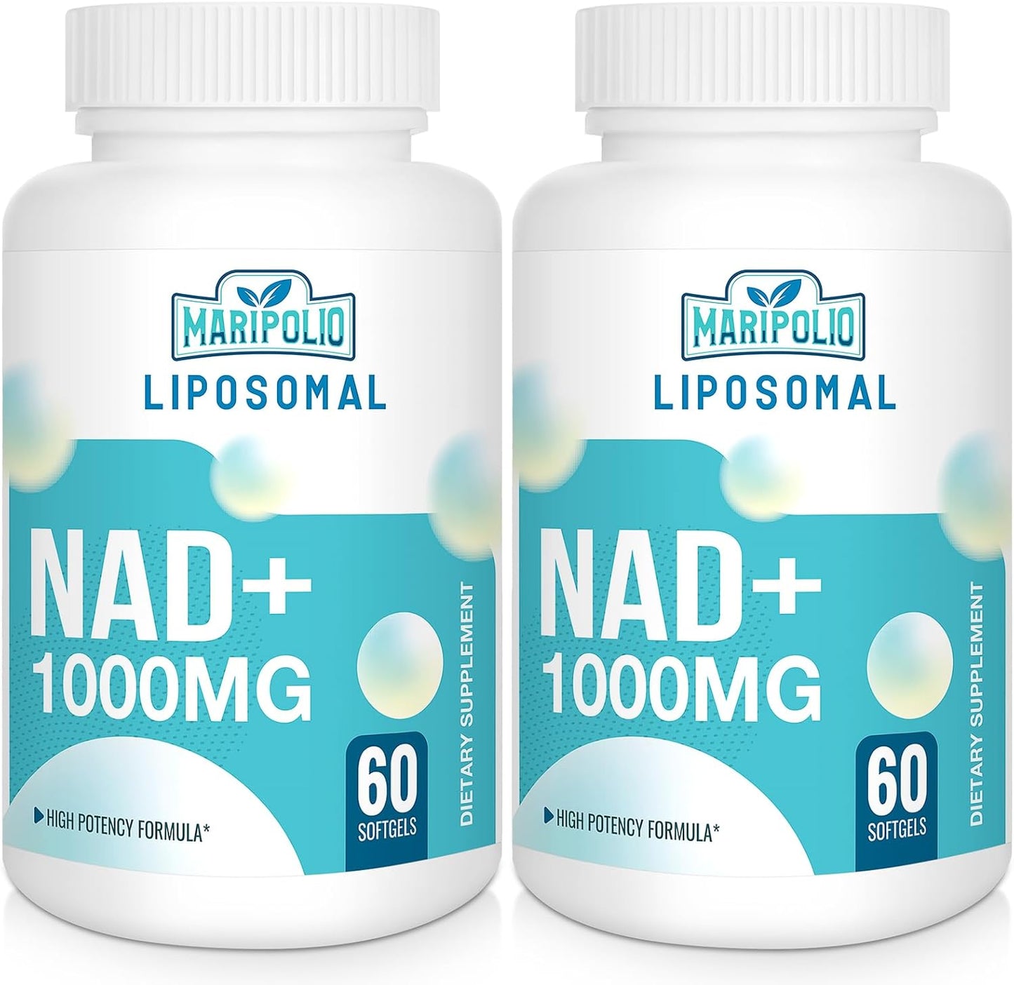 Liposomal NAD+ Supplement 1000 mg | Highest NAD Pontecy | Max Absorption | Pure NAD Supplement | Energy and DNA Repair, Aging Defense, Brain Function | 120 Softgels
