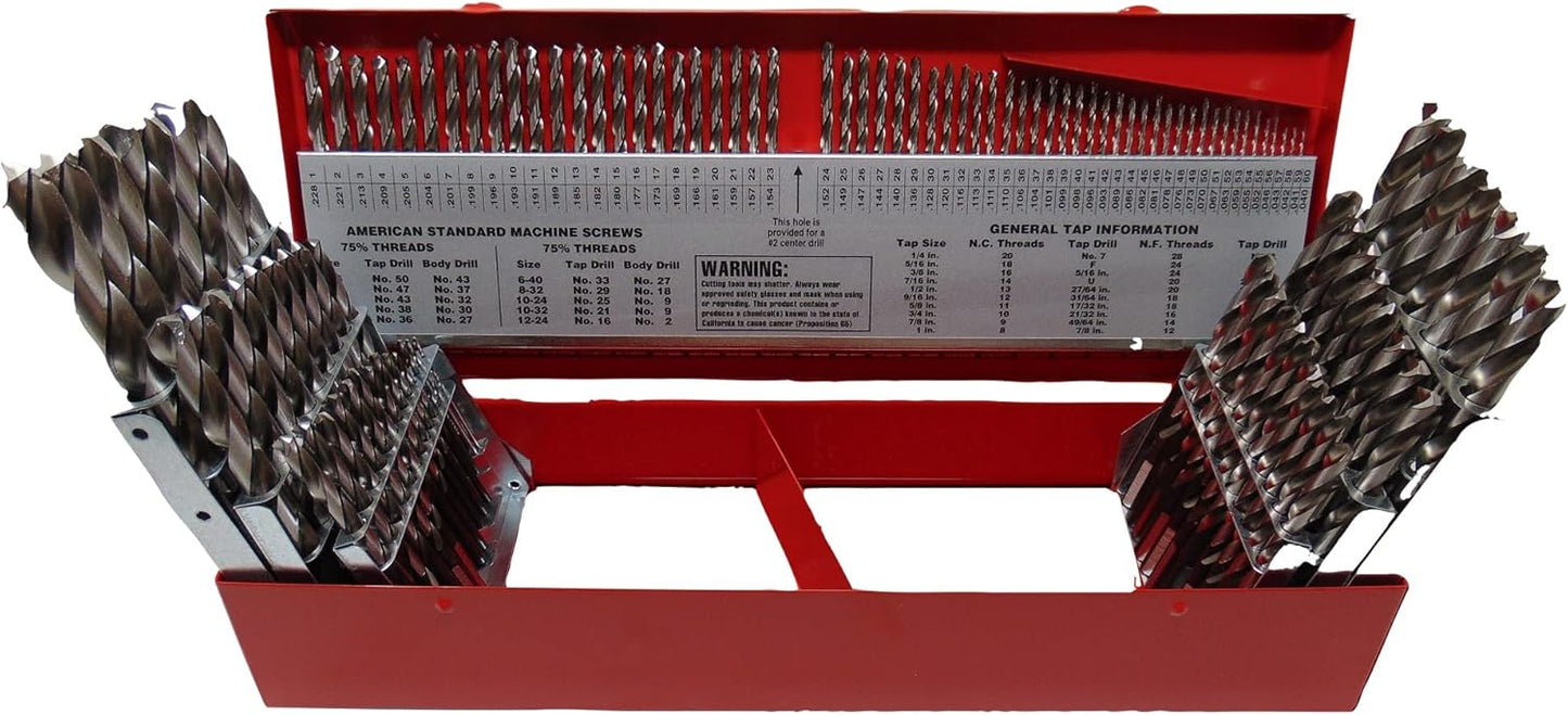 Norseman by Viking Drill and Tool 47512 115 Piece #1-60, A-Z, 1/16-1/2 in. 190-CN Nitride-Cryo Treated Jobber Drills