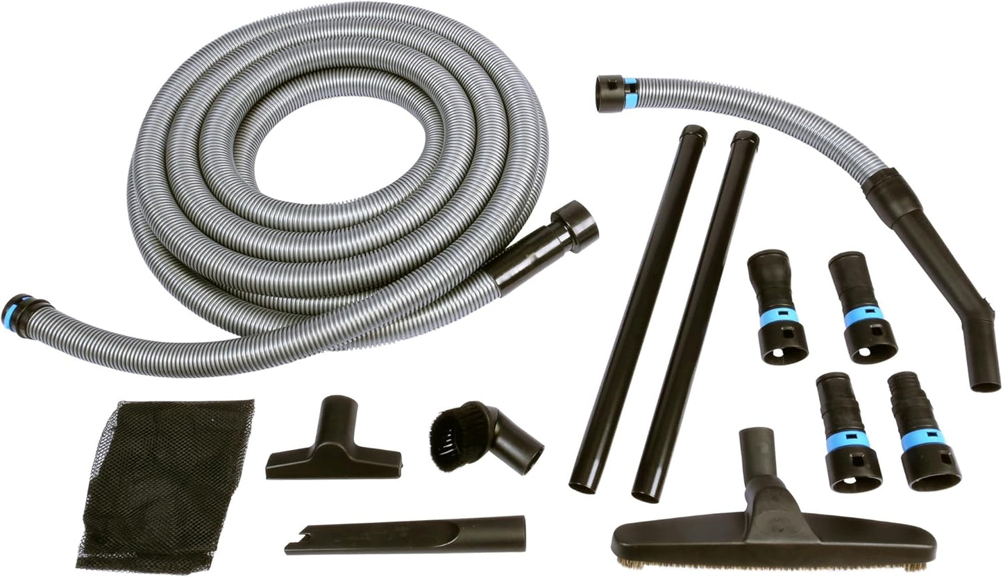 Quick Click Multi-Brand Power Tool Dust Collection Adapter Set and Full Cleanup Vacuum Accessories with 30 Ft. Hose for Home and Shop Wet\/Dry Vacuums