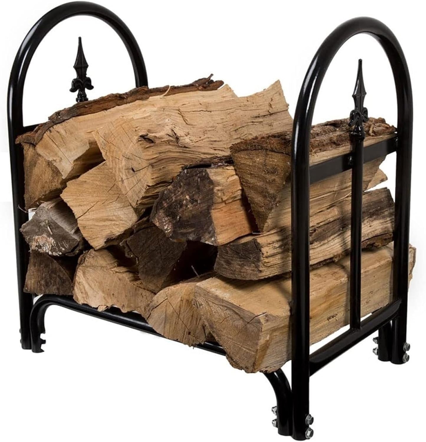 Outdoor Fireplace Firewood Rack Log Store Fire Wood Rack Outdoor Metal Waterproof Wood Rack for Firewood Holder Heavy Duty Log Holders for Inside Fireplace