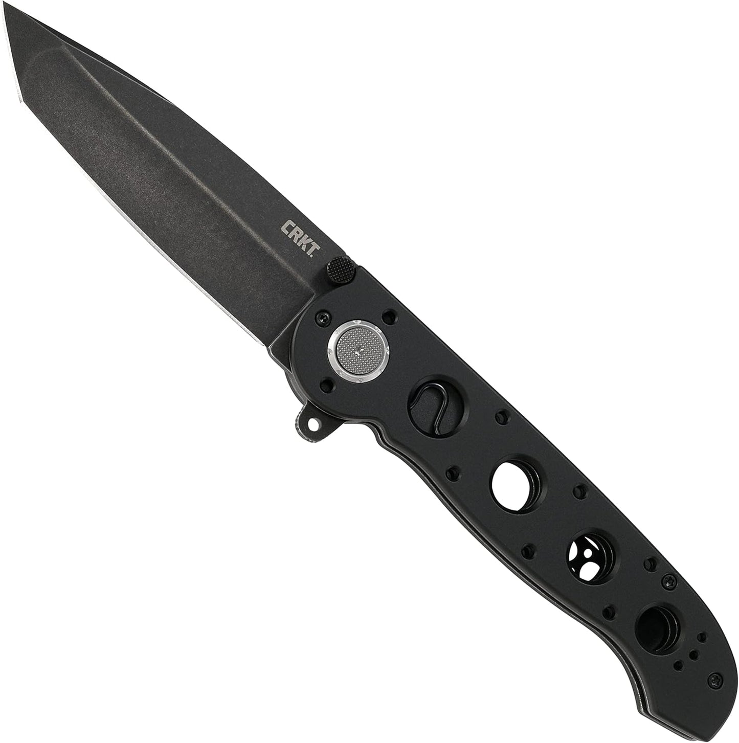 CRKT M16-04DB Assisted Folding Knife with Deadbolt Lock - D2 Plain Edge Blade, Aluminum Handle, Reversible Pocket Clip, M16-04DB