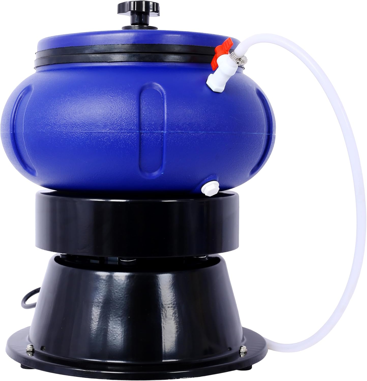 Electric 18 Lbs Vibratory Tumbler, Heavy-Duty Metal Polishing Tool with ABS+Steel Body, Ideal for Rust-Free Paint Removal, Engine Cleaning, and Bolt De-rusting, Blue