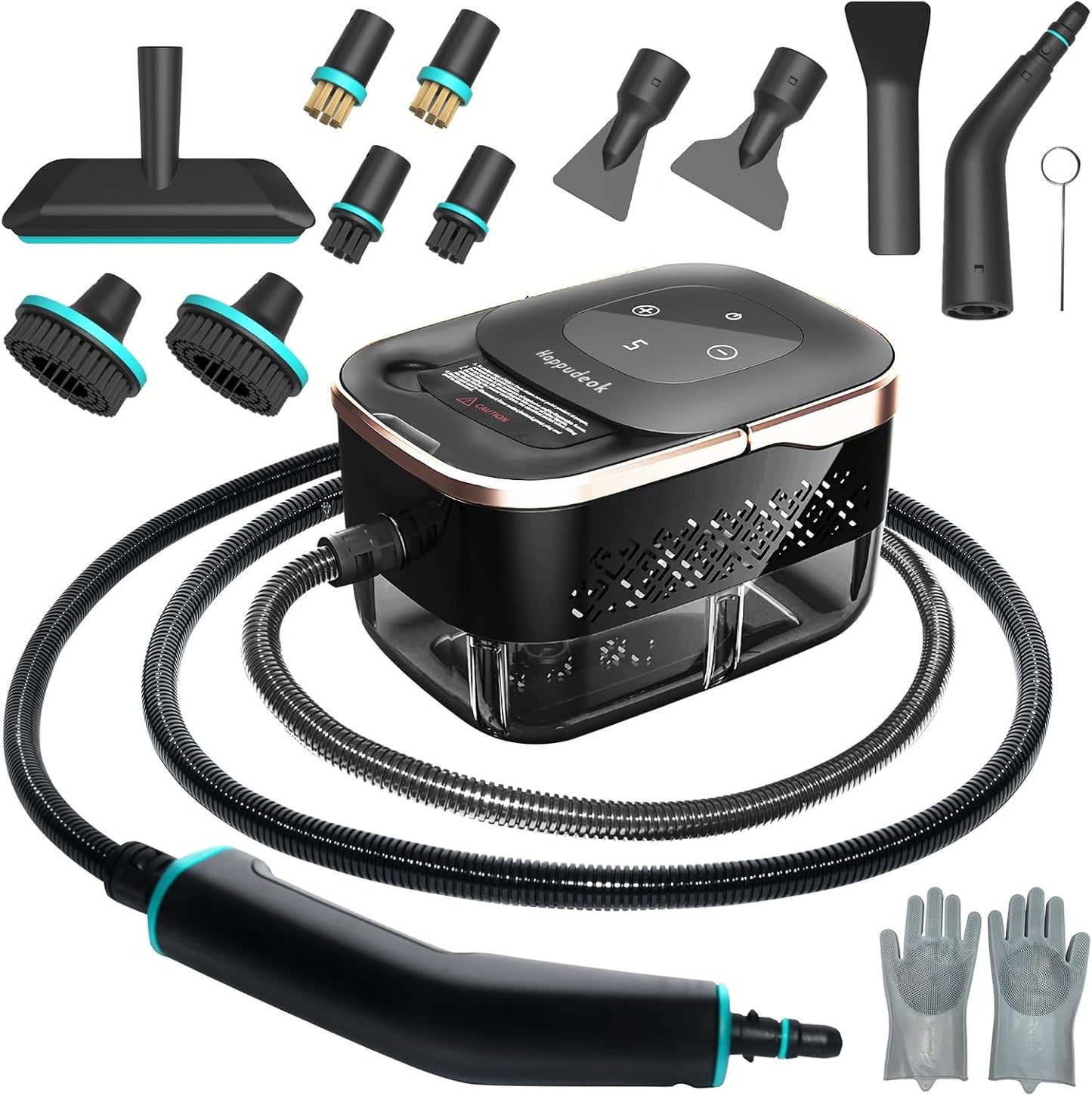 Steam Cleaner,15s Heat-Up 42.27oz Tank,2500w Handheld Steam Cleaner for Home with 15 pcs Accessories,Portable Steamer for Cleaning,kitchens,Grease,bathrooms,Grout,Tile,Bed Bugs,Floor,Couch and Car