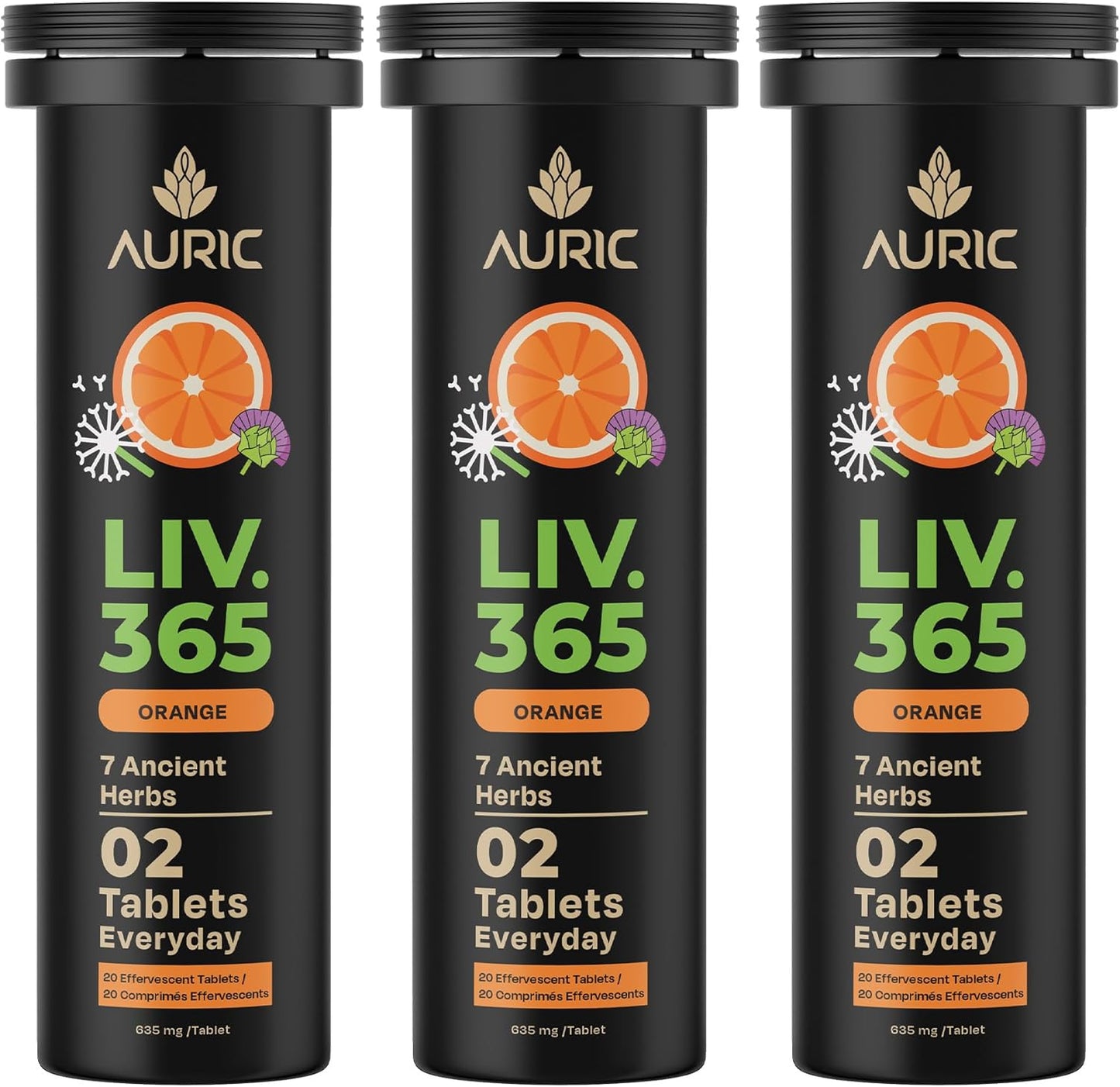Auric Herbal Liver Support Supplement | Milk Thistle (Silymarin), Turmeric, Garlic, Ginger for Liver Health | Advanced Detox & Cleansing Formula for active Liver | 60 Tablets | Plant Based Gluten-Free