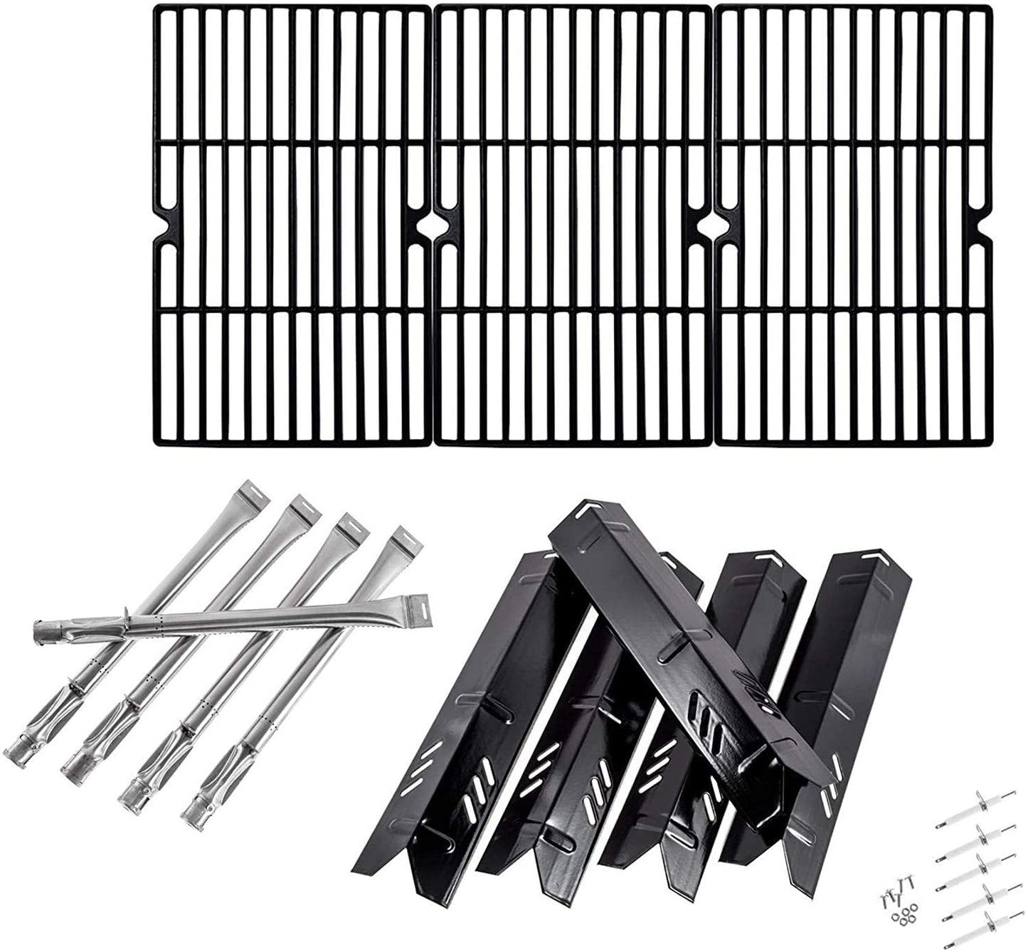 #US Cast Iron Grates Grid Heat Plate Burners Replacement Kit for