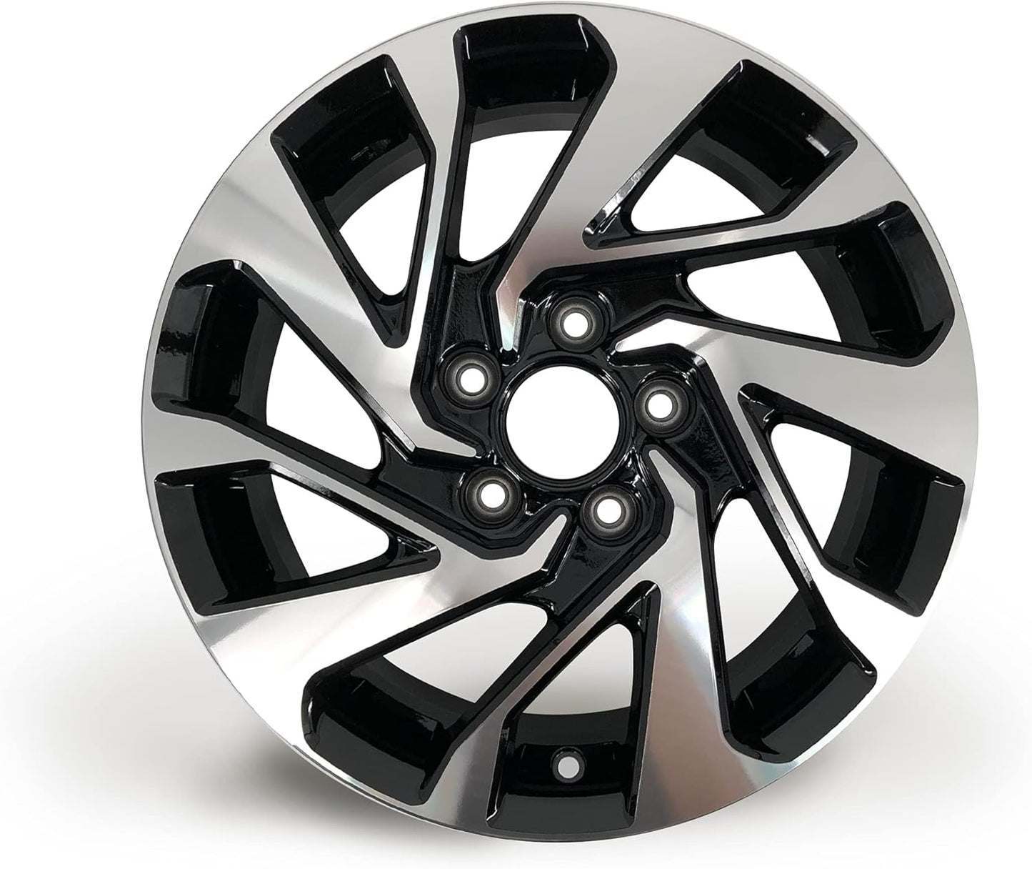 New Single 16” 16x7 Inch Alloy Wheel for 2016–2021 Honda Civic | OEM Design Replacement Rim | Machined Black Finish | Direct Fit - OE Stock Specs | 64095 64095B