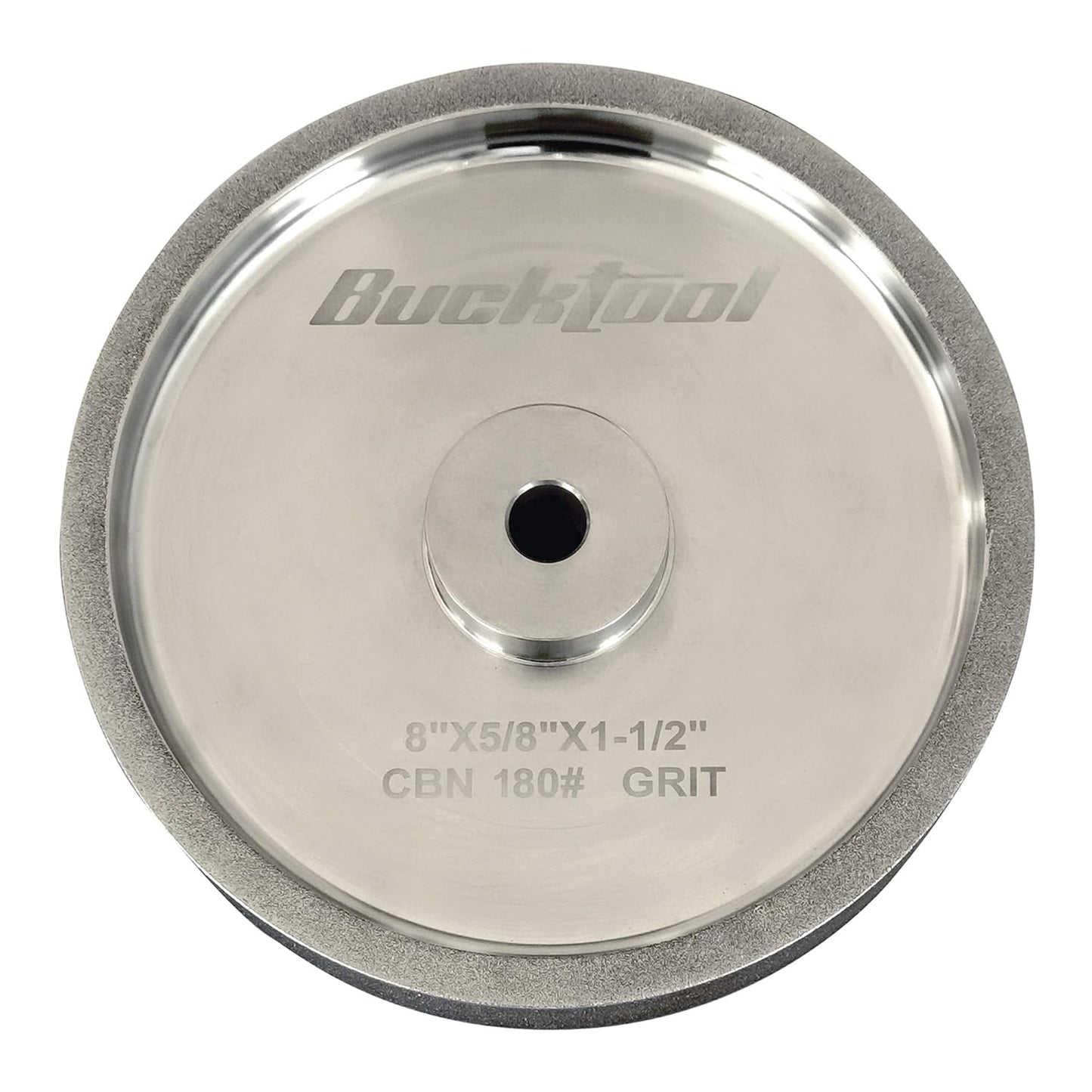 BUCKTOOL 180 Grit 8 Inch CBN Grinding Wheel, 1.5" Wide, 5\/8" Arbor Cubic Boron Nitride Sharpening Wheel for Sharpening Wood-Turning Tools, Chisels, Hardcore and More