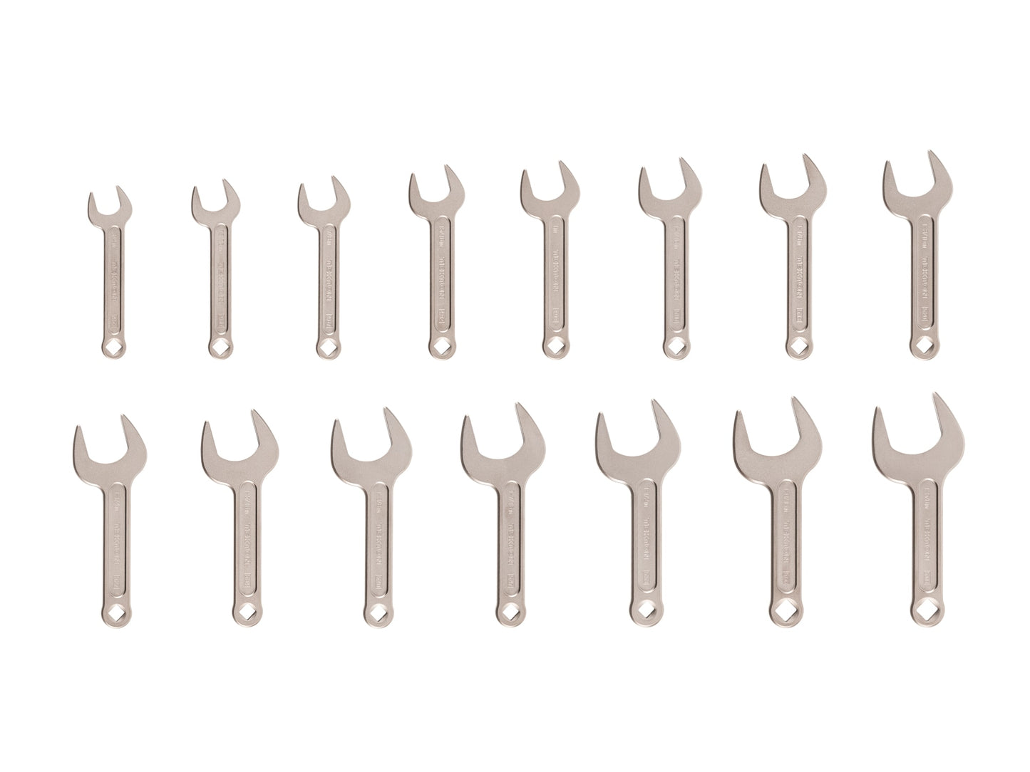 TEKTON 15 -Piece Set Standard (SAE) Angle Open end Wrench (no case)
