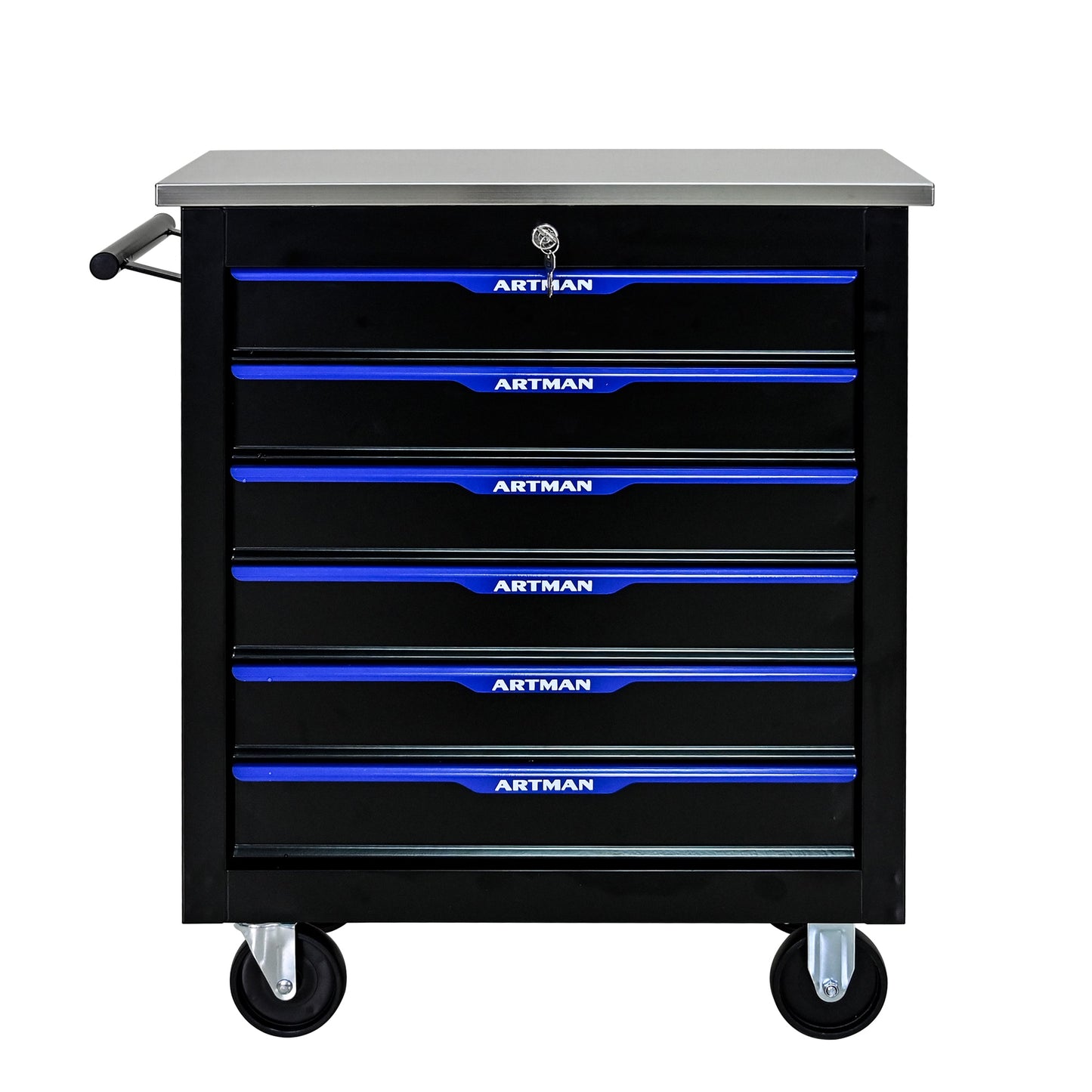 Tatayosi 6-Drawer Multifunctional Tool Cart with Wheels BLACK BLUE
