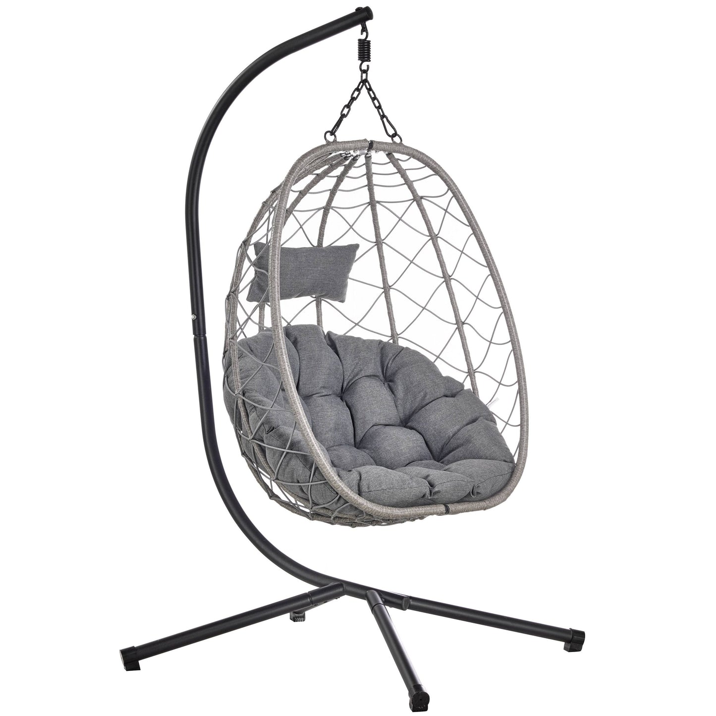 Leisuremod Summit 1 -person Grey Outdoor Swing