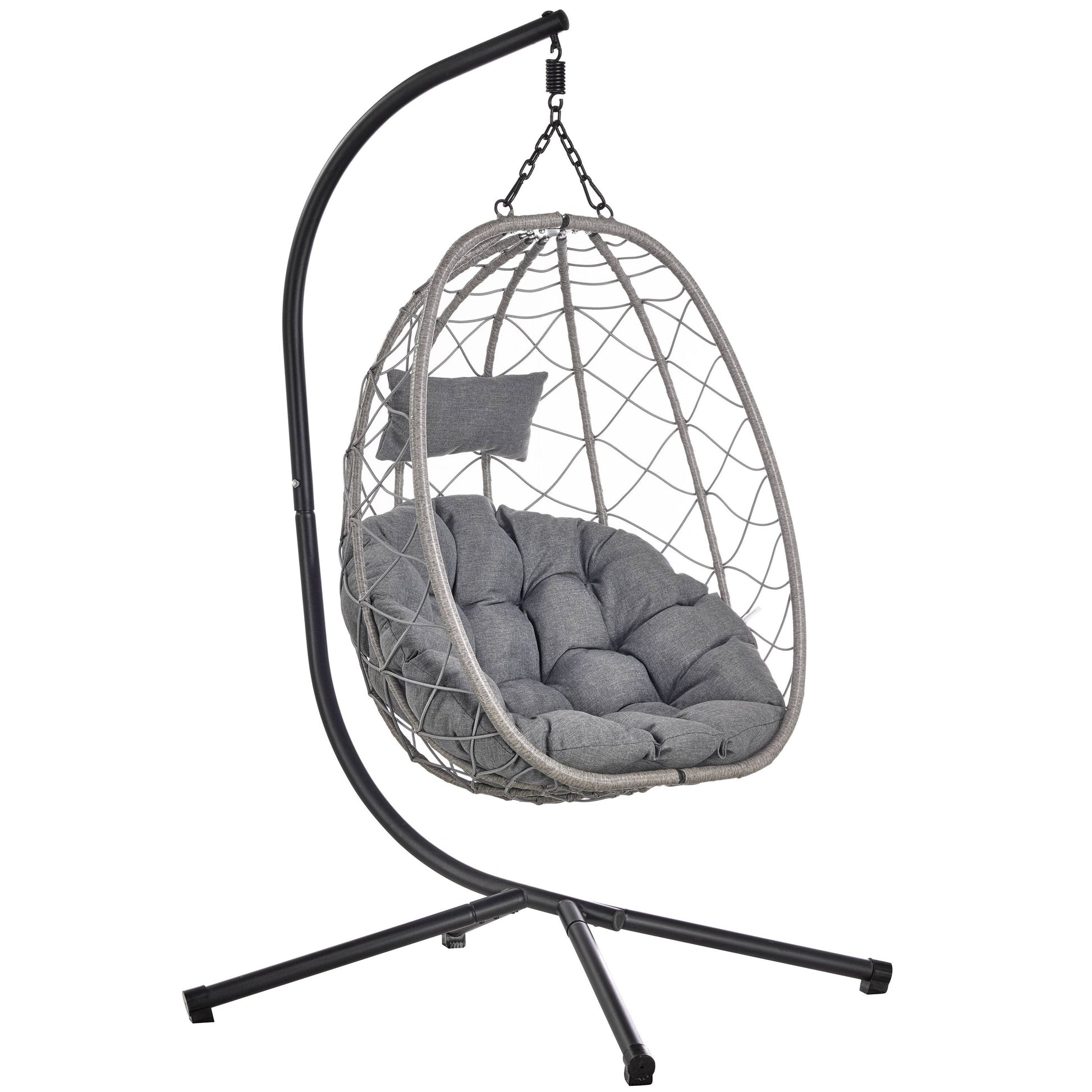 Leisuremod Summit 1 -person Grey Outdoor Swing