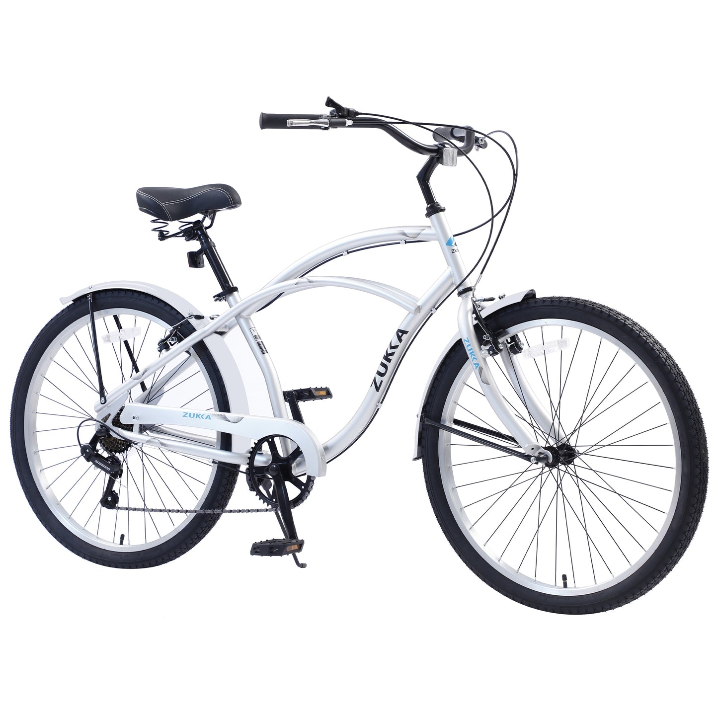 LOVMOR Men's 26 Inch Beach Cruiser Bike 7 Speed Multi Colors