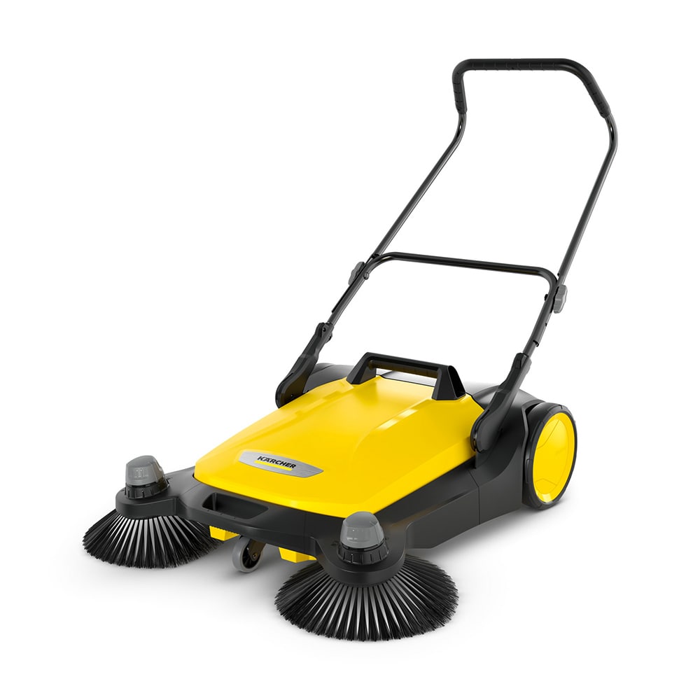 Karcher Walk Behind Outdoor Push Sweeper S 6 Twin for Workshops Sidewalks Warehouses or Garages 6x Faster than a Push Broom 10 Gallon Capacity 33.9 in Sweeping Width