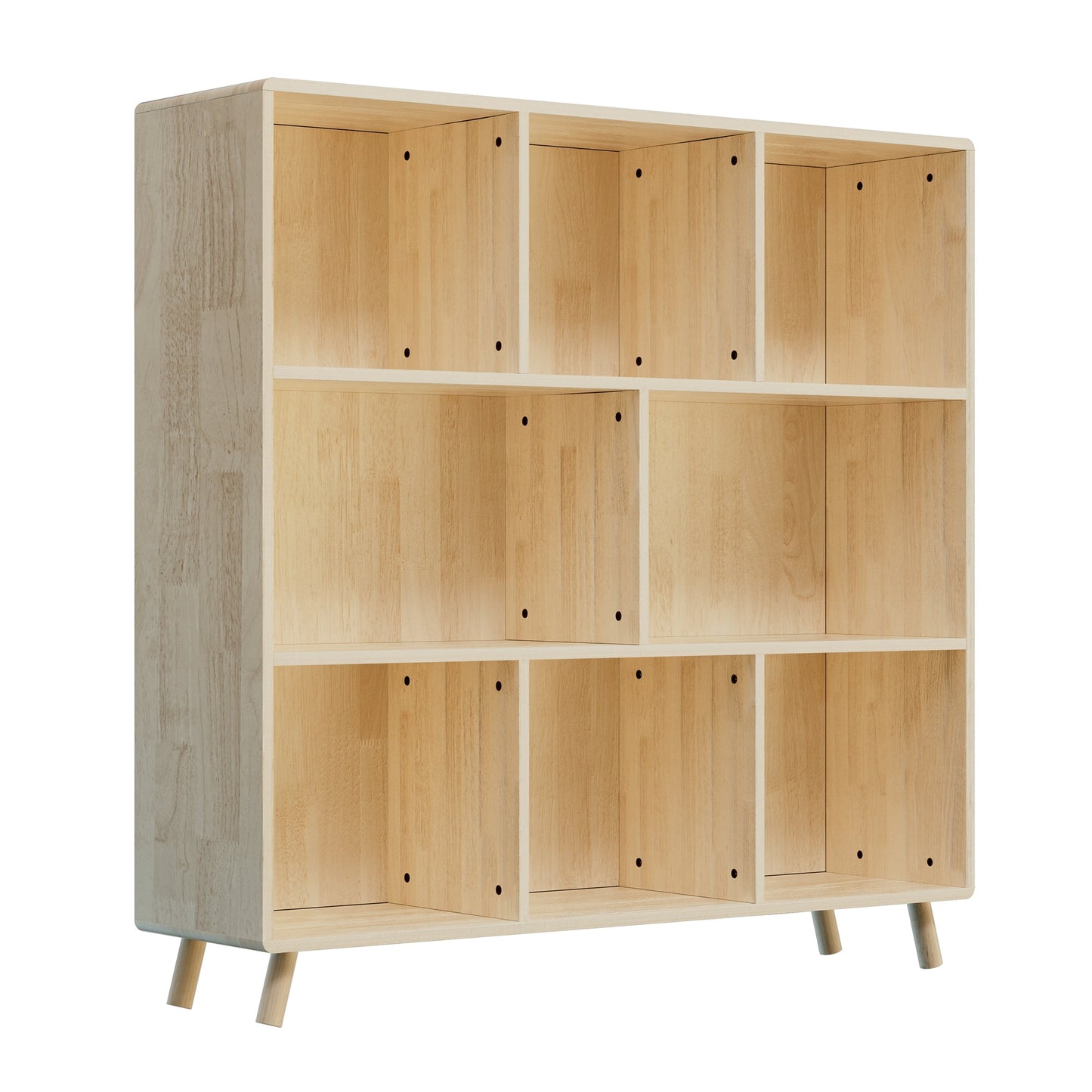 8-Cube Storage Cabinet, 44"L x44" H Fixed Shelves Organizer for Books/Toys/Home Décor, Modern Wooden Bookcase, Multi-Compartment Cabinet for Home/Office
