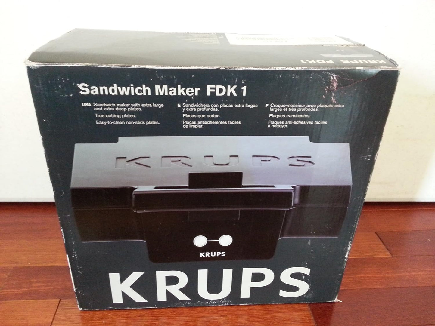 KRUPS FDK112 Sandwich Maker, Matte Black
