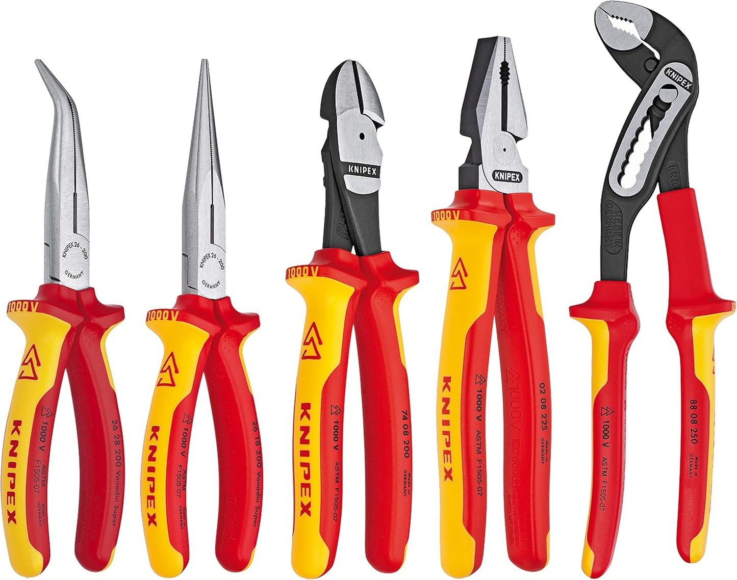 5 Pc 1000V Insulated Pliers Set