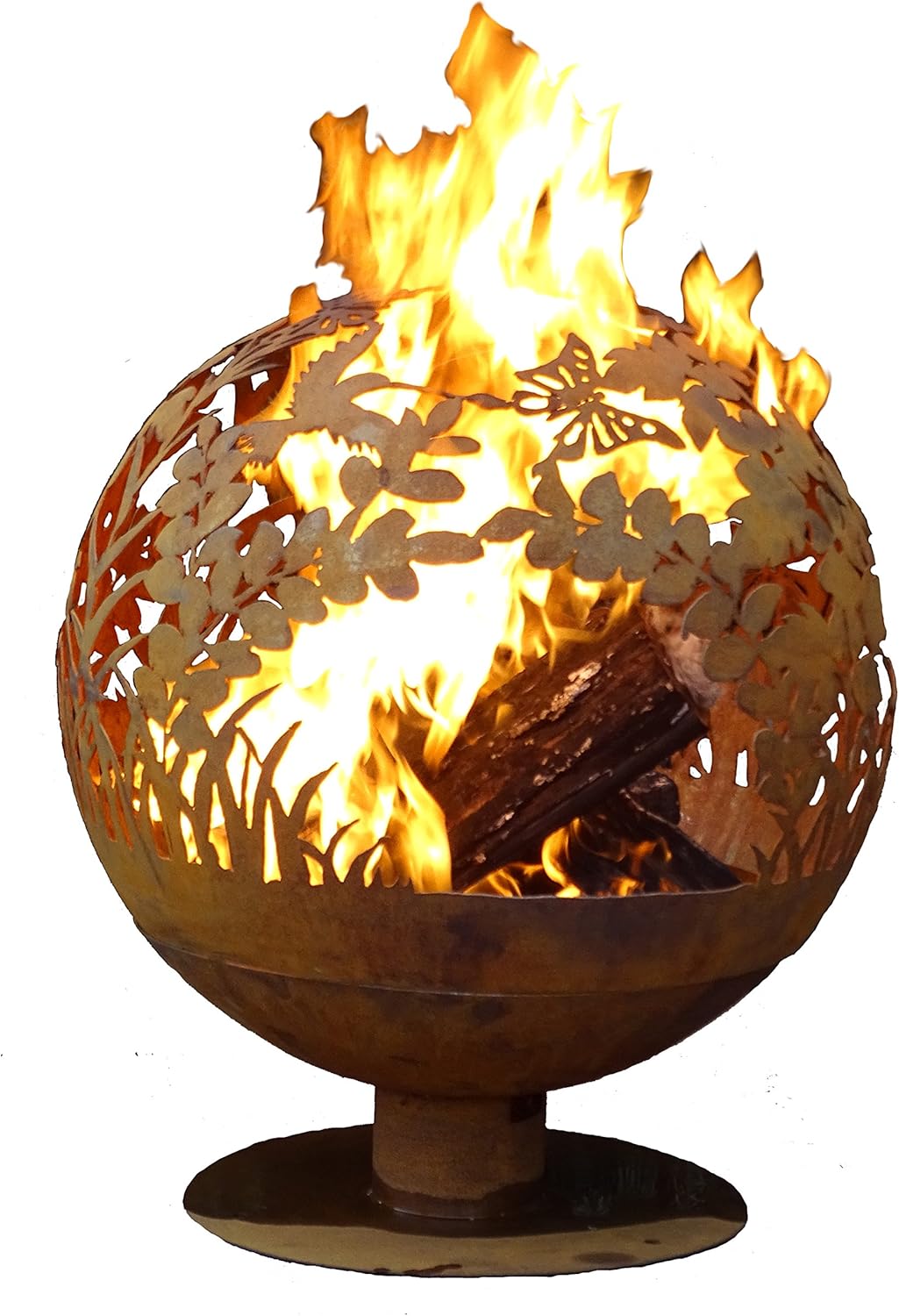 Esschert Design FF1017 Garden Fire Sphere, Rust Metal Finish - Large