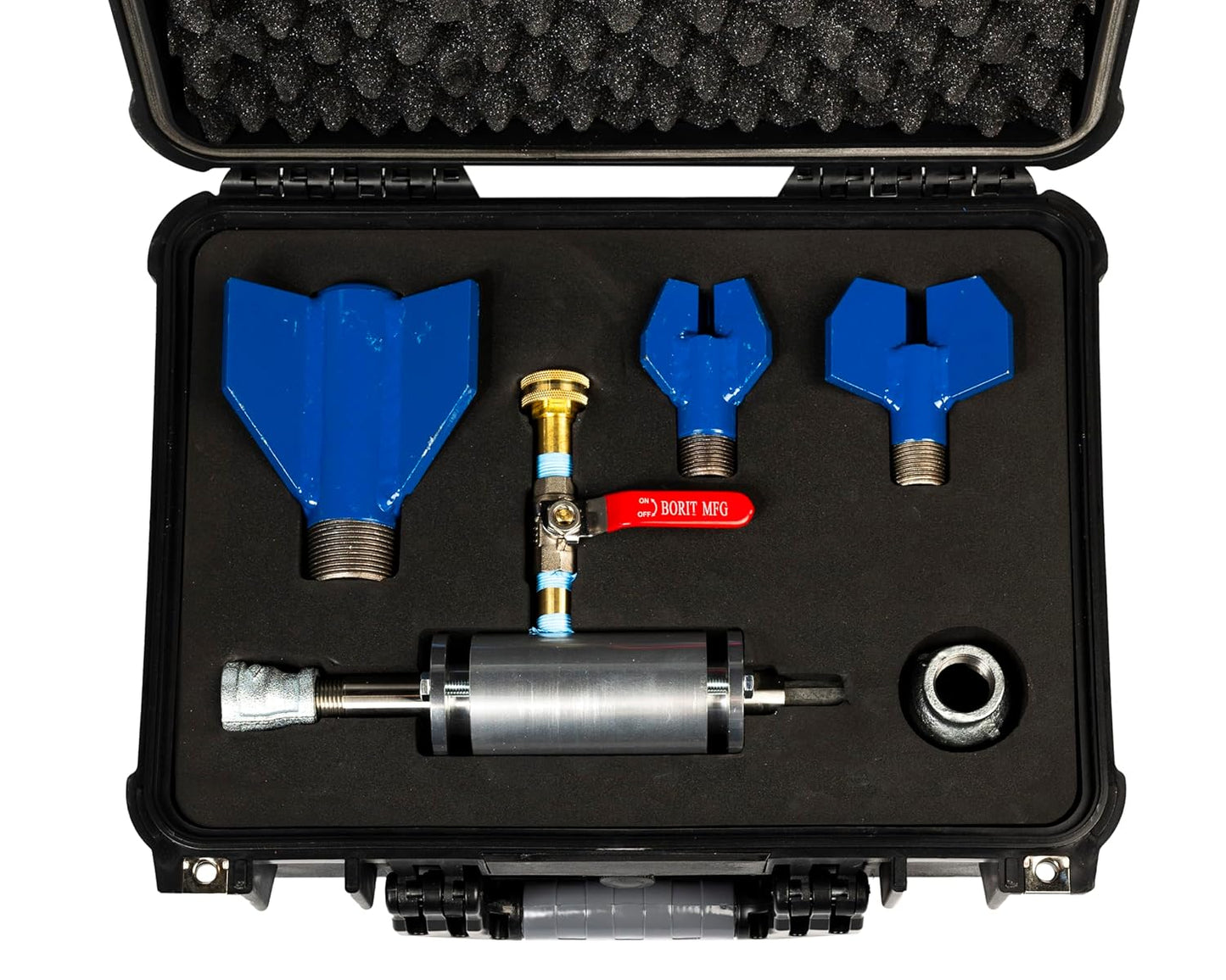 Borit Boring Tool with 1-1/2″ Bit, 3″ Bit, 4-3/4″ Backreamer, Coupling with Carrying Case with Foam Model BM-562K
