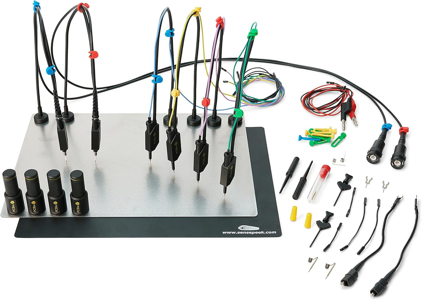 PCBite kit with 2x SQ350 and 4x SQ10 probes | Third Hand Tool | Rework Station | Helping Hands Soldering | Circuit Board Soldering Kit