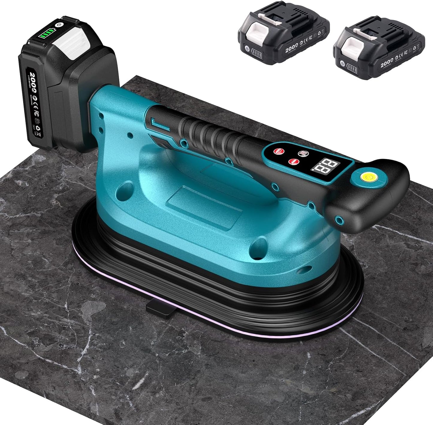 SEESII 2-in-1 Tile Vibration Tool & Electric Suction Cup 285mm \u2013 12 Speeds, 10 Hours Runtime, Fits 12×12in to 89×89in Tiles, 250kg\/550lbs Suction Power \u2013 For Wall & Floor Tile Installation (K919B)