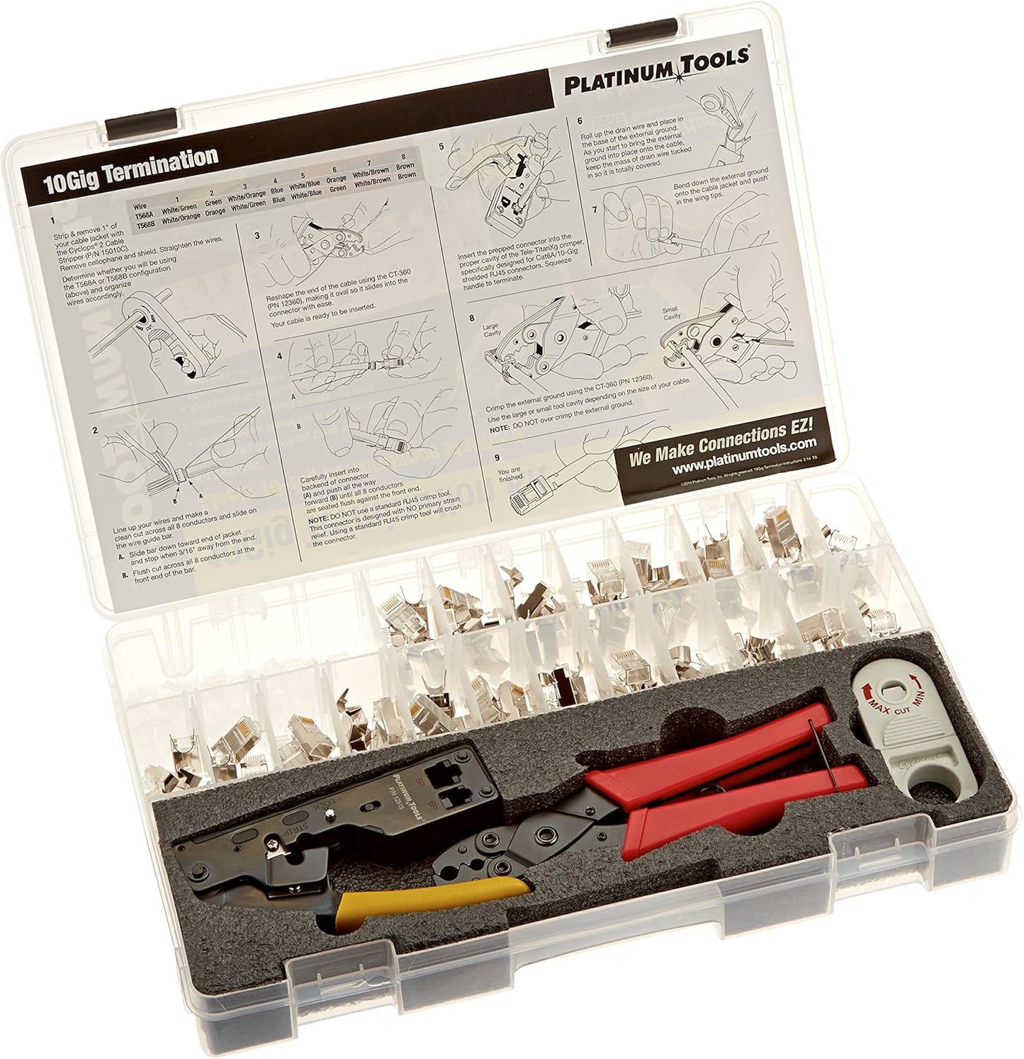 Platinum Tools 90170 10Gig Termination Kit. Box. , Black