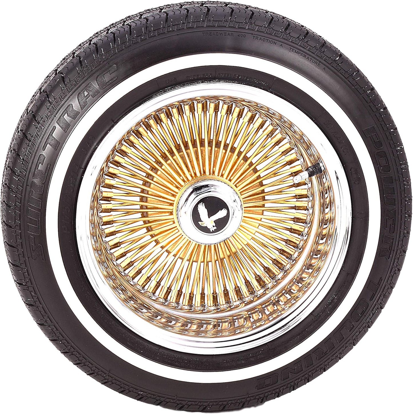 Suretrac (Remington) White Wall Tire Power Touring 155/80R13 79S (0.6 inch white wall) 155-80-R13