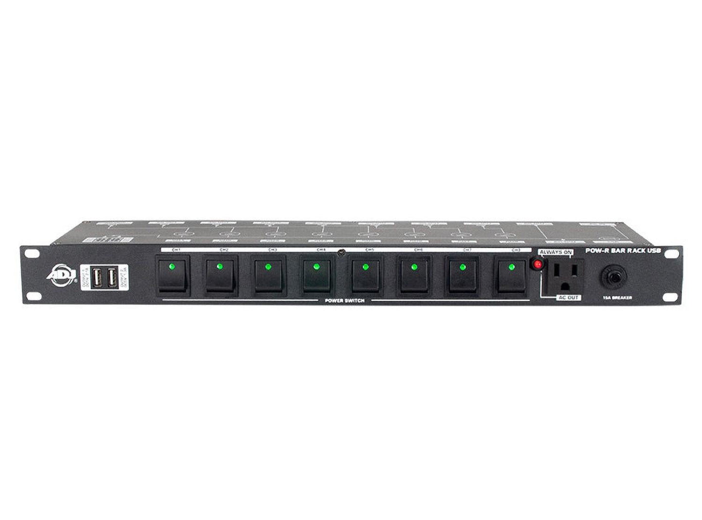 ADJ POW-R BAR RACK USB 10-Outlets PDU