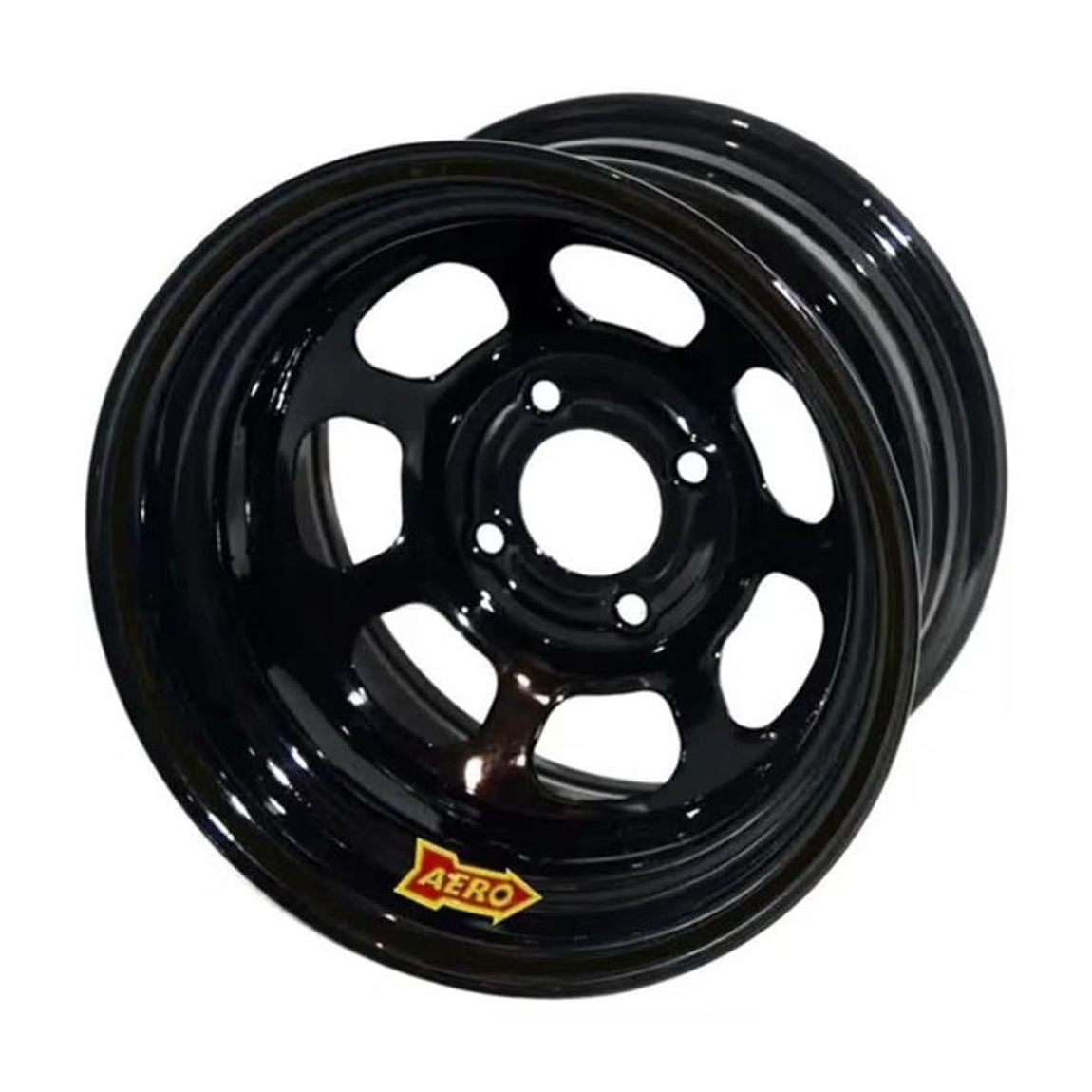 AERO Race Wheels 55 Series Steel 15x10 Wheel 4 Lug 4x45 BP 1 Inch BS for Oval Track Use