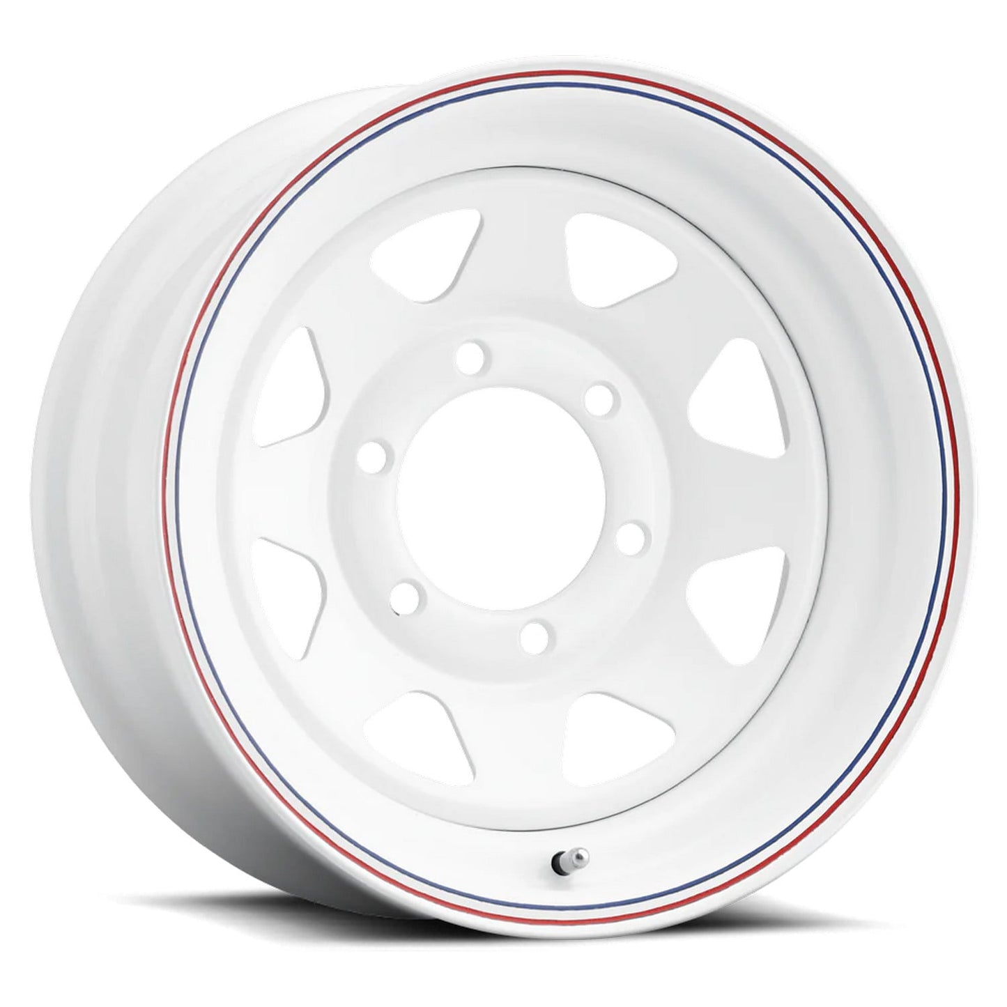 AWC 15" x 5" 80 White 8 Spoke Steel Trailer Wheel (8055012)