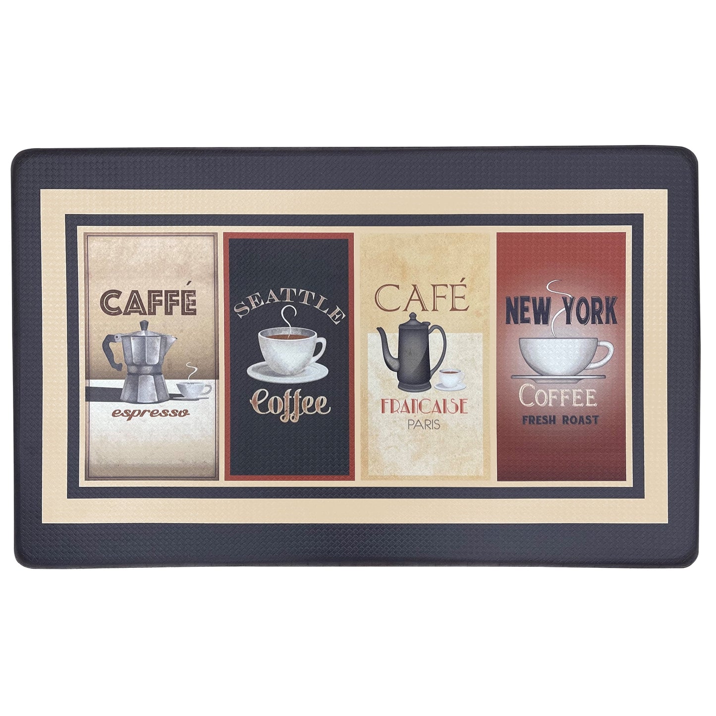 Achim Anti Fatigue Mat 18x30 - Cozy Café, Tan