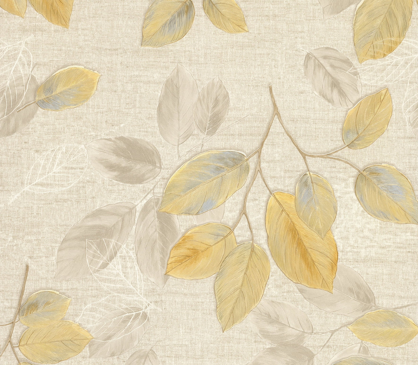 Advantage Dorado Beige Leaf Toss Wallpaper