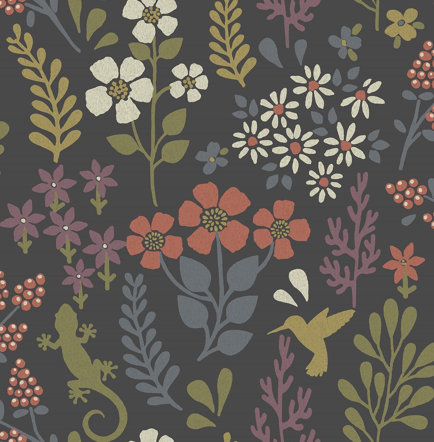 Advantage Karina Charcoal Meadow Wallpaper