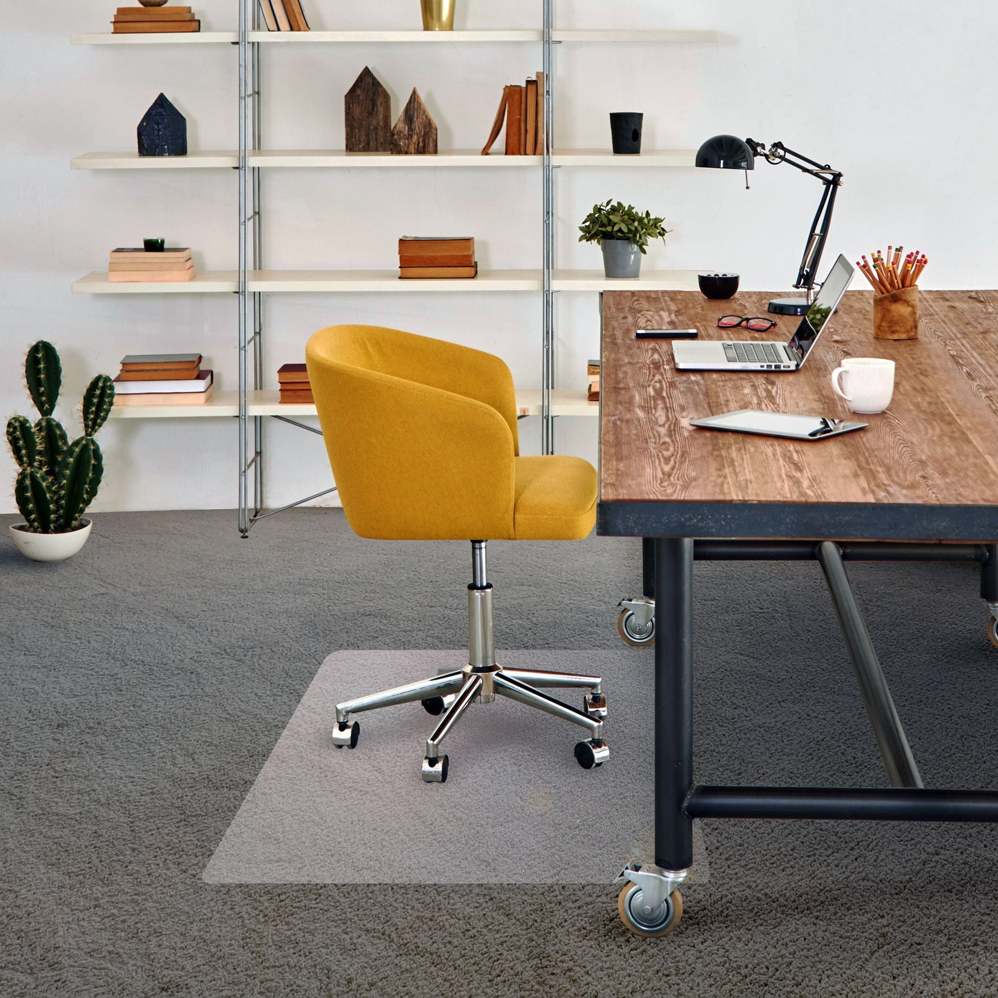Advantagemat® Phthalate Free Vinyl Rectangular Chair Mat for Carpets up to 1/4" - 36" x 48"