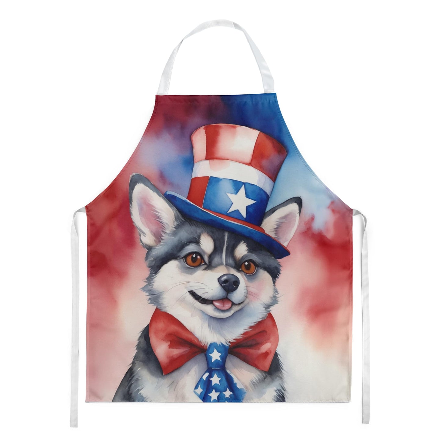 Alaskan Klee Kai Patriotic American Apron 27 in x 30 in
