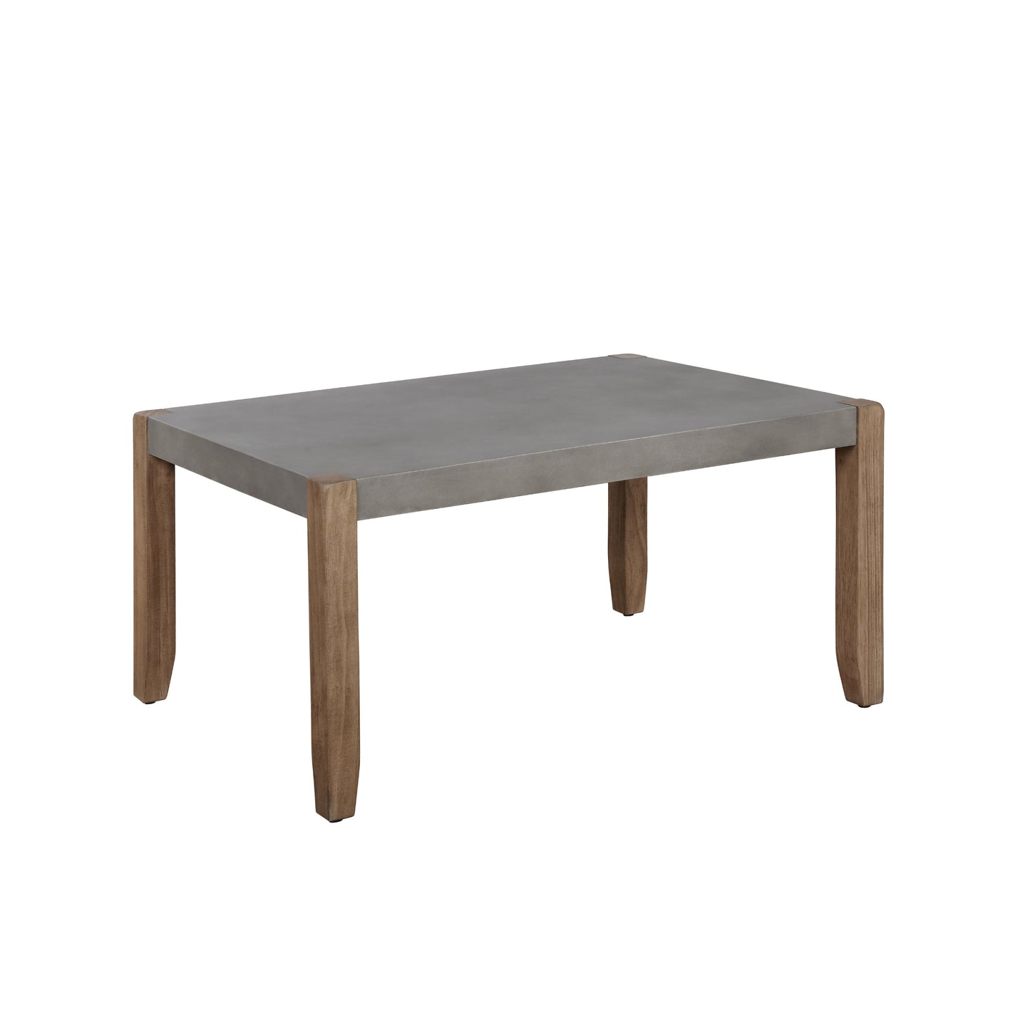 Alaterre Furniture Newport Mesa de Centro de 36"L de Concreto Sintético y Madera, Gris y Ãmbar Claro