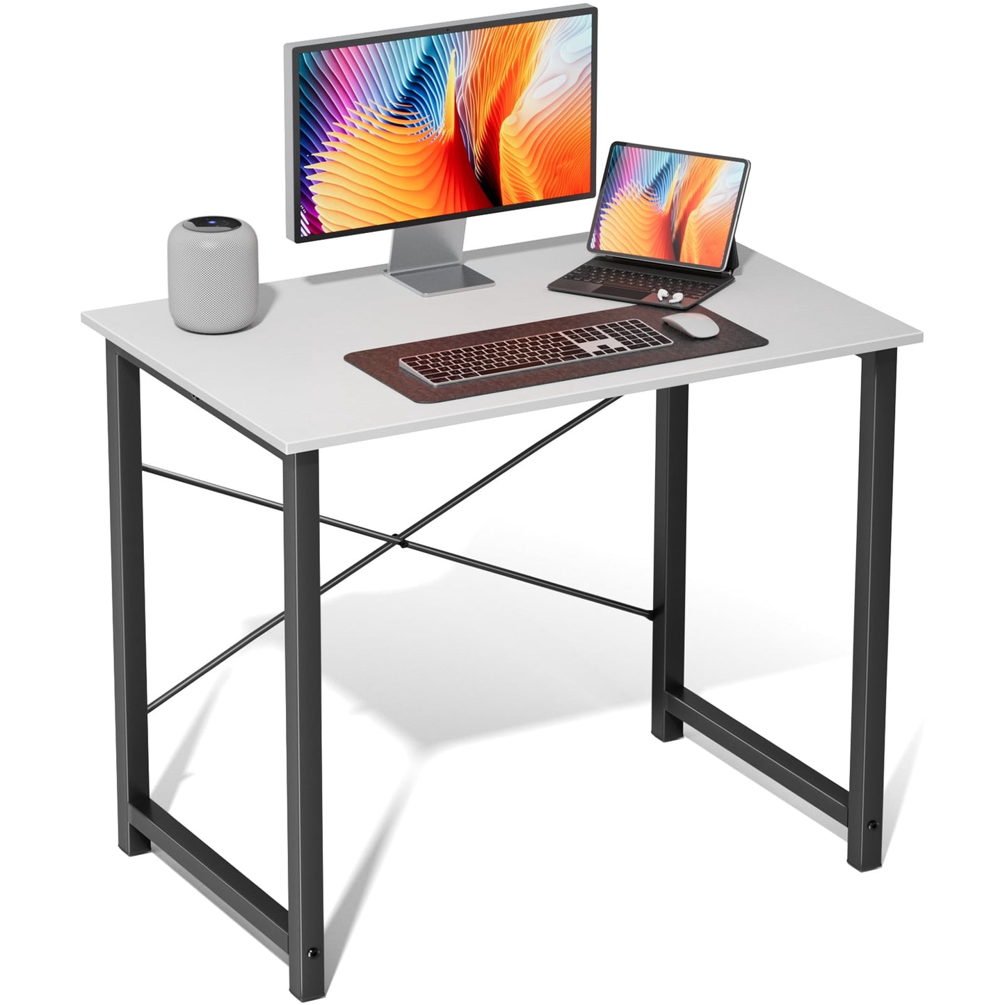 Alvantor Escritorio para Computadora de 40 Inch, Escritorio de Escritura Moderno para Oficina en Casa con Bolsa de Almacenamiento y Gancho, Escritorio Pequeño para Oficina para Espacios Pequeños