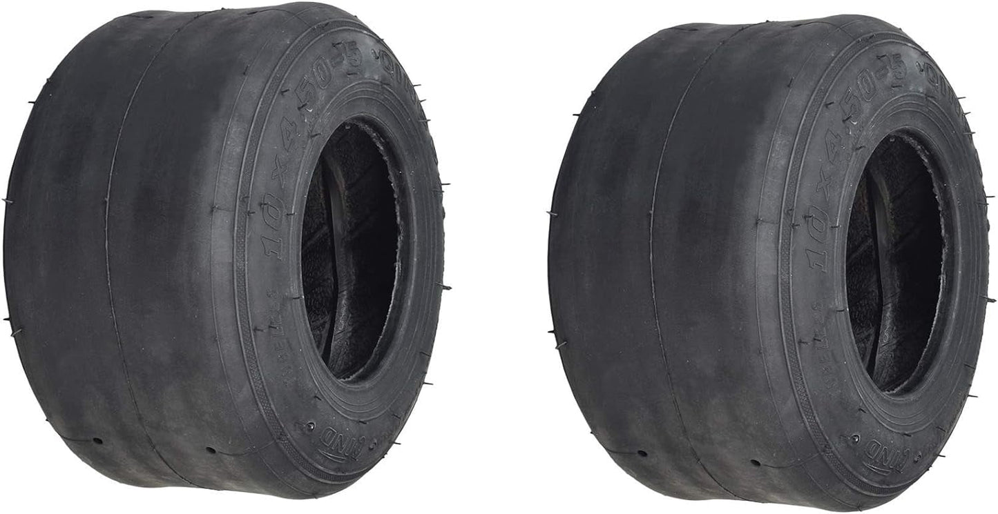 AlveyTech 10x4.50-5 Tubeless Slick Tire for Drift Trikes & Go-Karts (Set of 2)