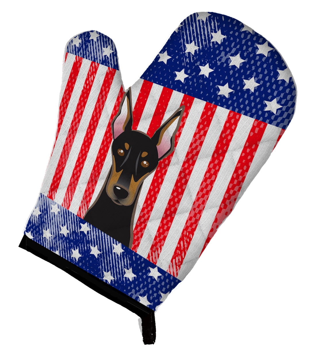 American Flag and Doberman Oven Mitt