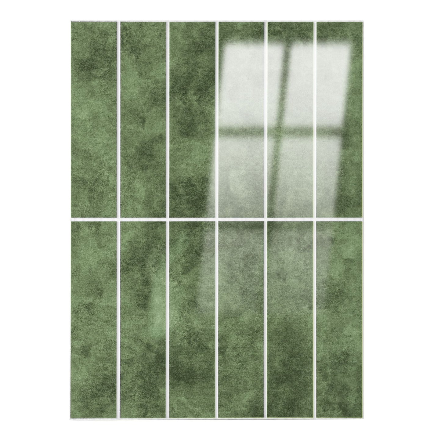 11.4''x9.1'' Green Peel and Stick Backsplash,SPC Wall Tile for Kitchen,Wall,Heat Resistant,Marble Design,7.2sq.ft.(Set of 10)