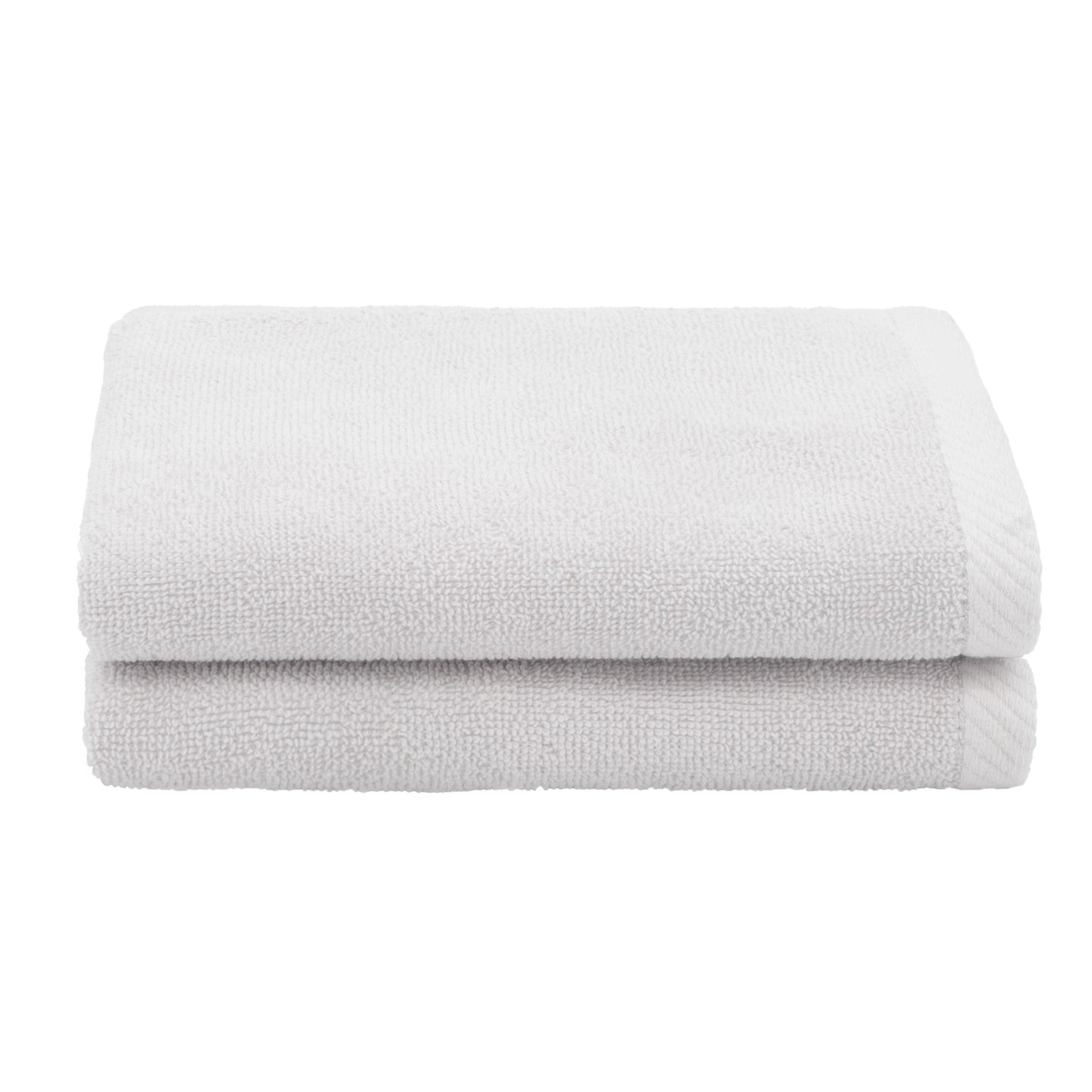 Authentic Hotel and Spa 100% Turkish Cotton Ediree Fingertip Towels - Set of 2 Silver