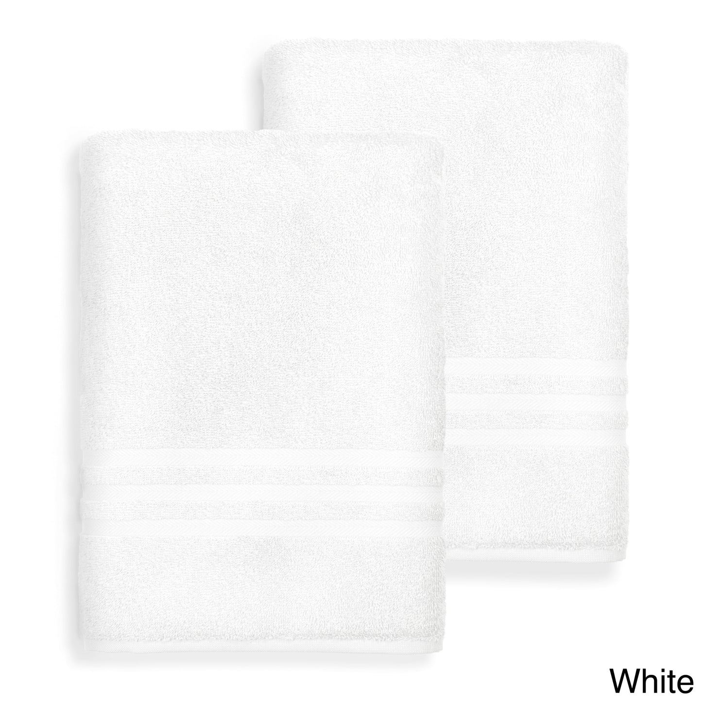 Authentic Hotel and Spa Omni Turkish Cotton Terry Oversized Bath Sheet Towels (Set of 2) White