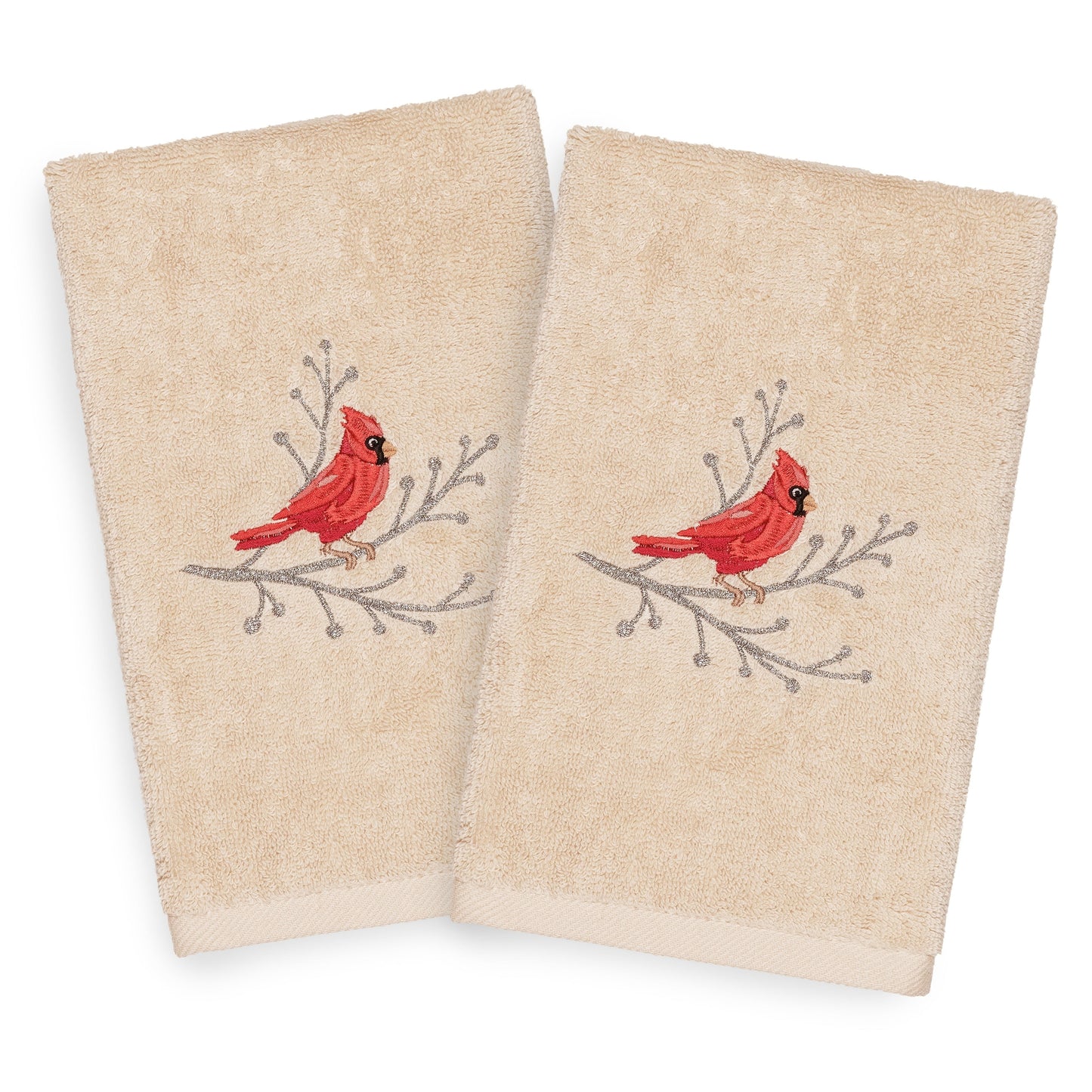Authentic Hotel and Spa Turkish Cotton Cardinal Beige Set of 2 Hand Towels